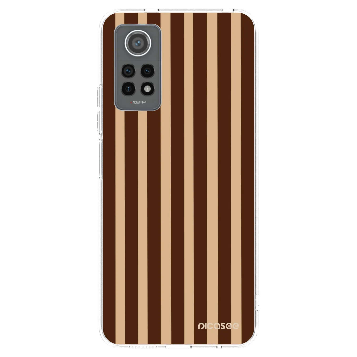 Picasee silikónový prehľadný obal pre Xiaomi Redmi Note 12 Pro 4G - Brown lines