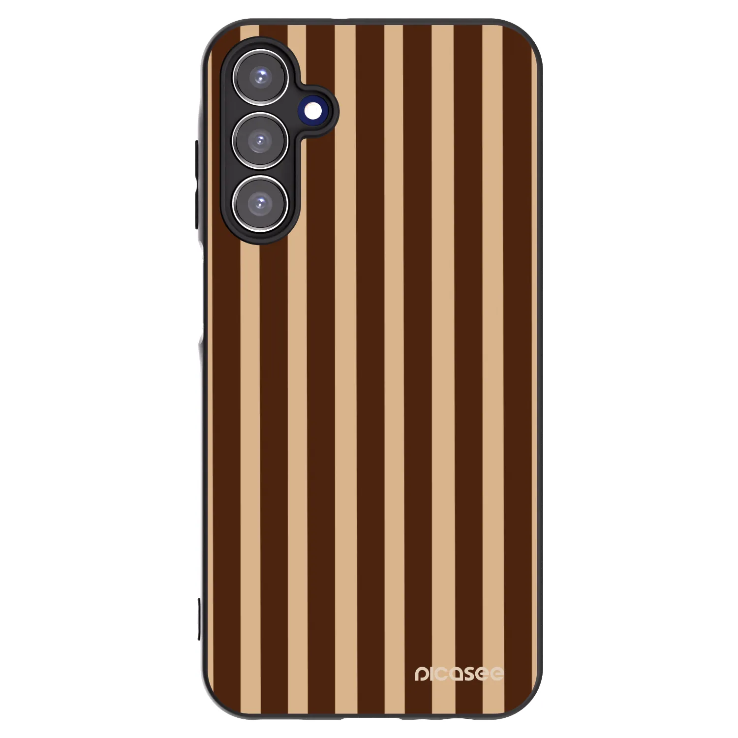 Picasee silikónový čierny obal pre Samsung Galaxy A15 A155F 4G - Brown lines