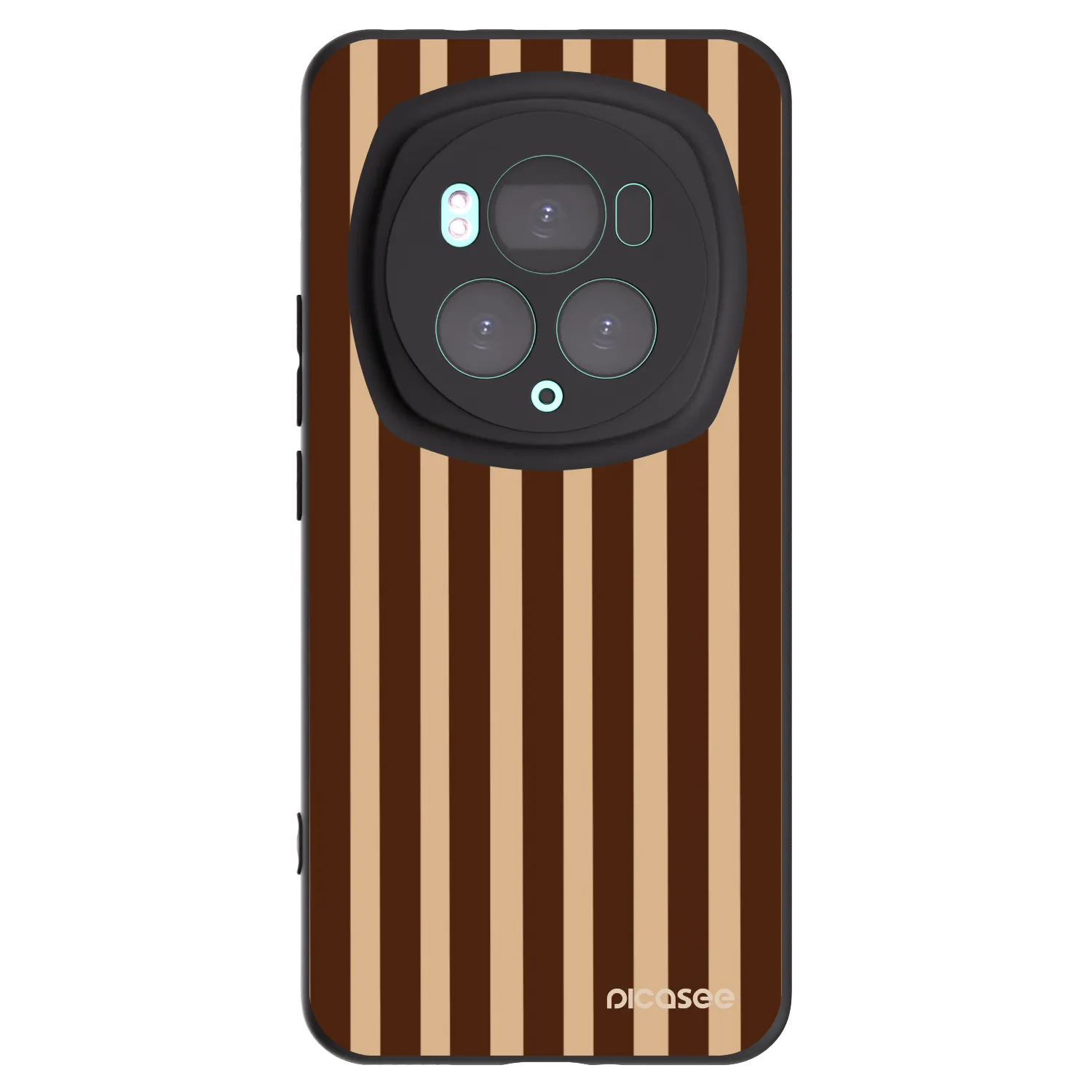 Picasee silikónový čierny obal pre Honor Magic6 Pro - Brown lines