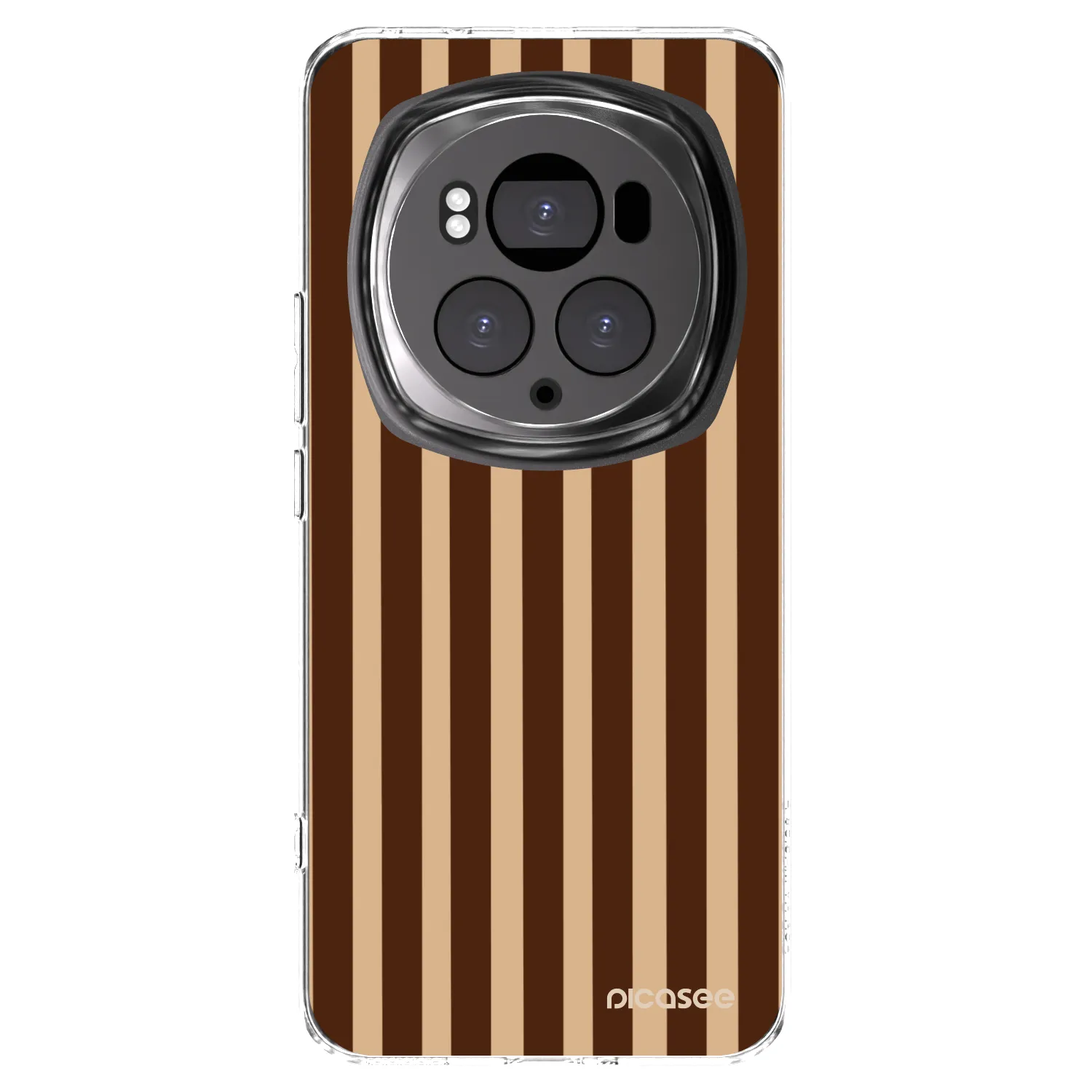 Picasee silikónový prehľadný obal pre Honor Magic6 Pro - Brown lines