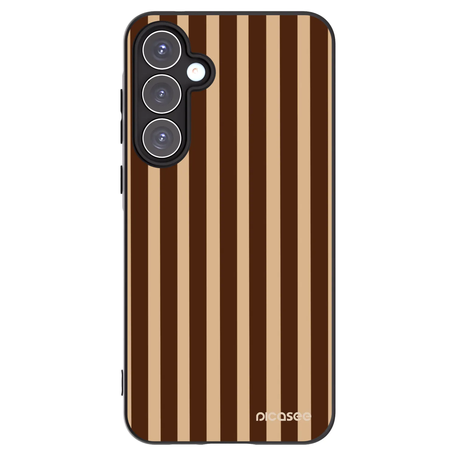 Picasee silikónový čierny obal pre Samsung Galaxy A55 5G A556B - Brown lines