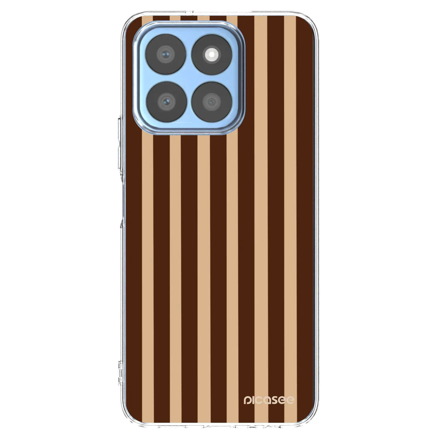 Picasee silikónový prehľadný obal pre Honor X8b - Brown lines