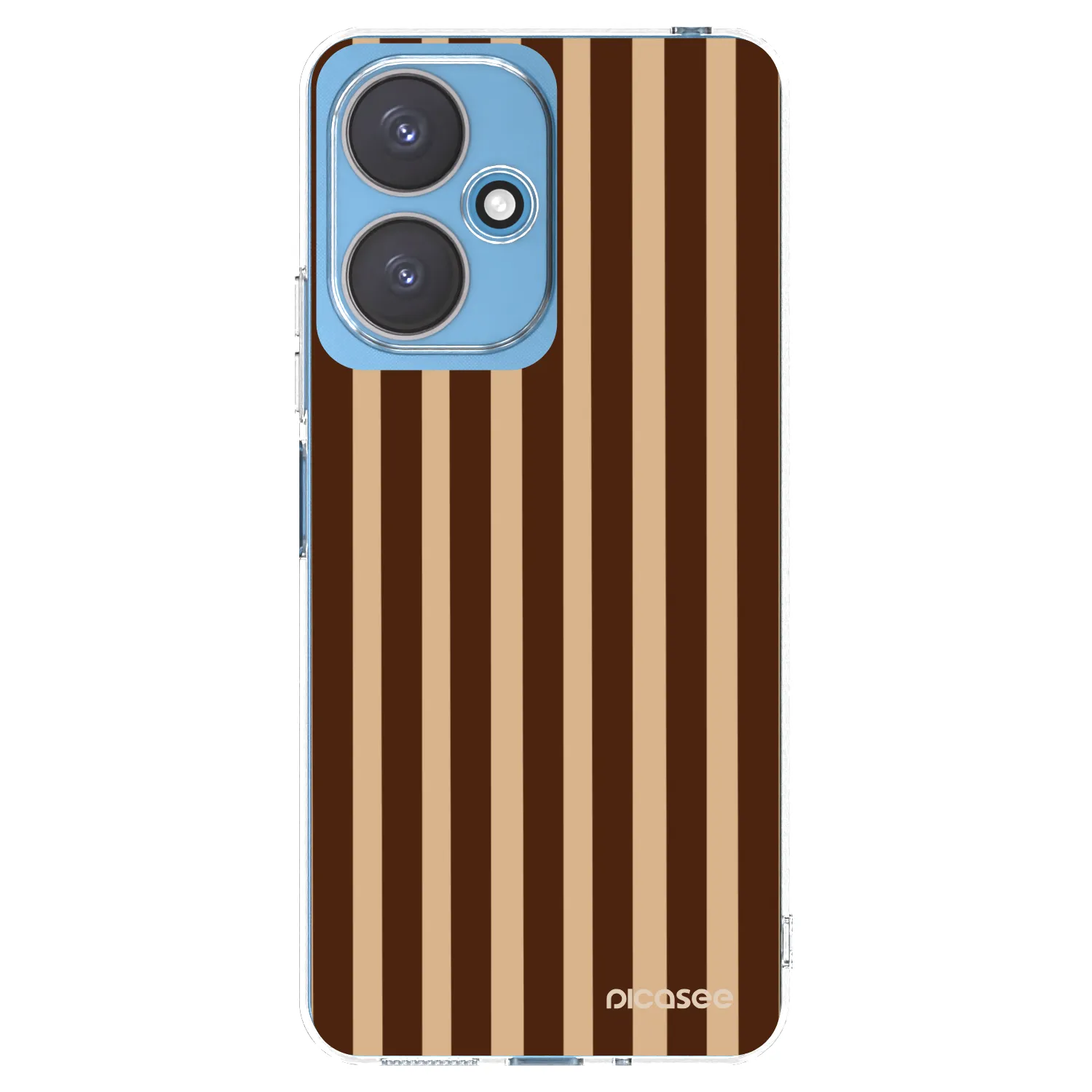Picasee silikónový prehľadný obal pre Xiaomi Redmi 13C 5G - Brown lines