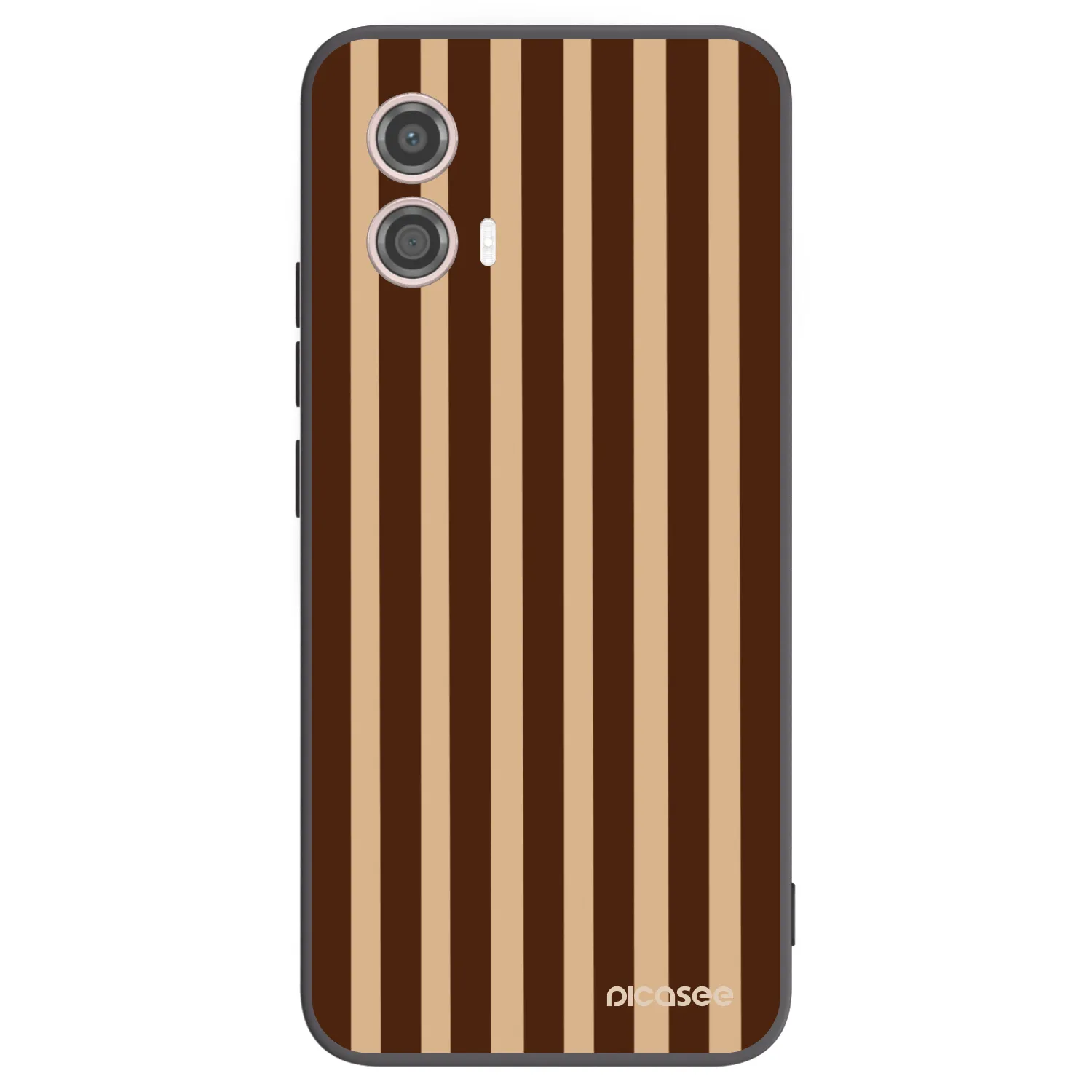 Picasee silikónový čierny obal pre Motorola Moto G53 5G - Brown lines