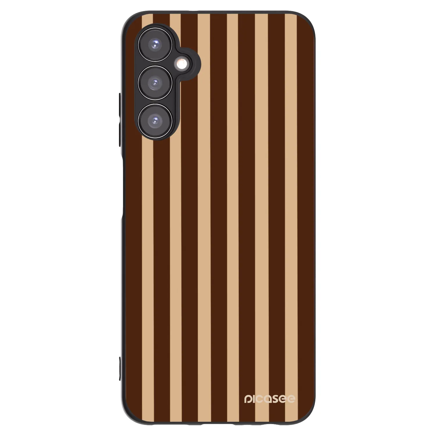 Picasee silikónový čierny obal pre Samsung Galaxy A05s A057G - Brown lines