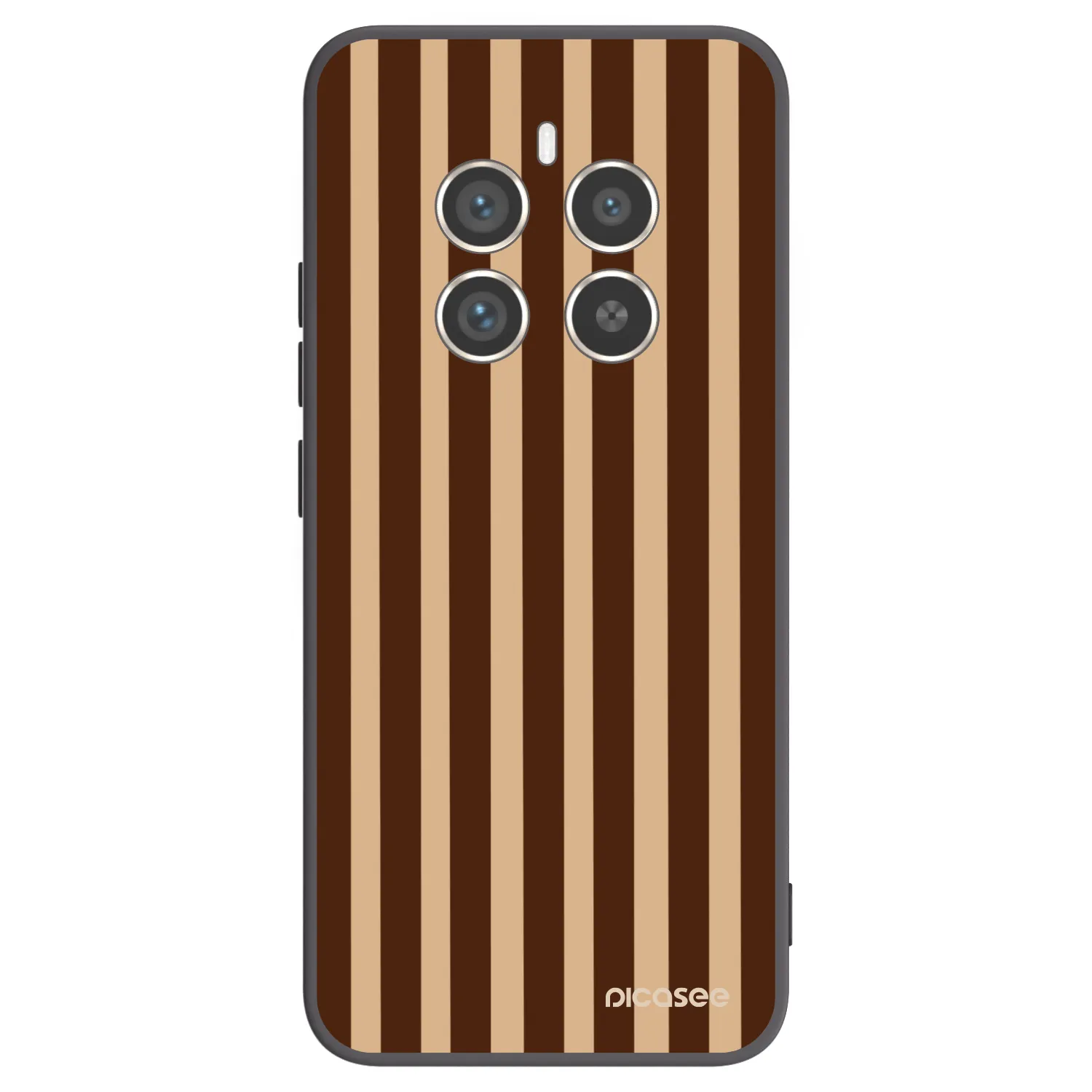 Picasee silikónový čierny obal pre Realme 12 Pro 5G - Brown lines