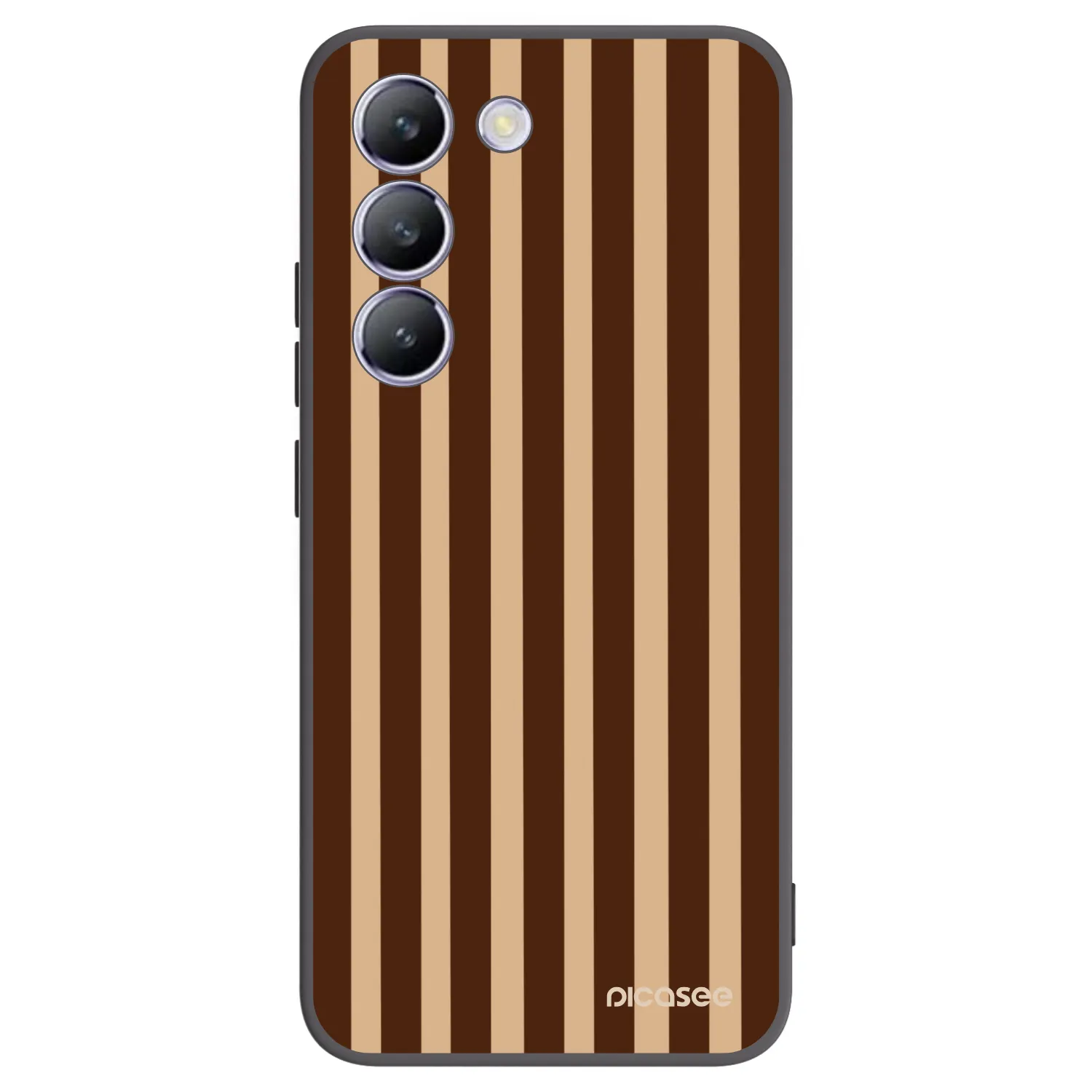 Picasee silikónový čierny obal pre Vivo V40 SE 5G - Brown lines