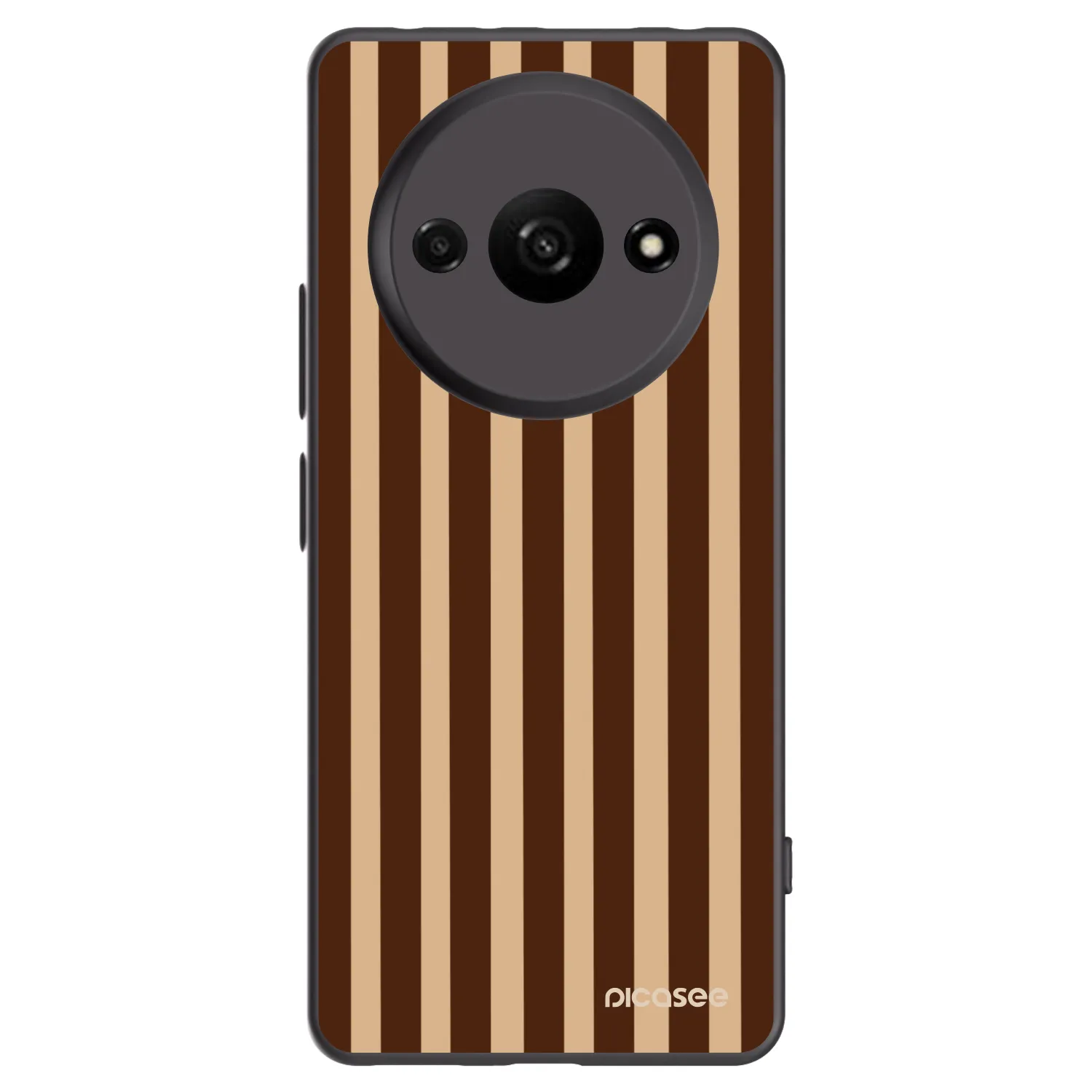 Picasee silikónový čierny obal pre Xiaomi Redmi A3 - Brown lines
