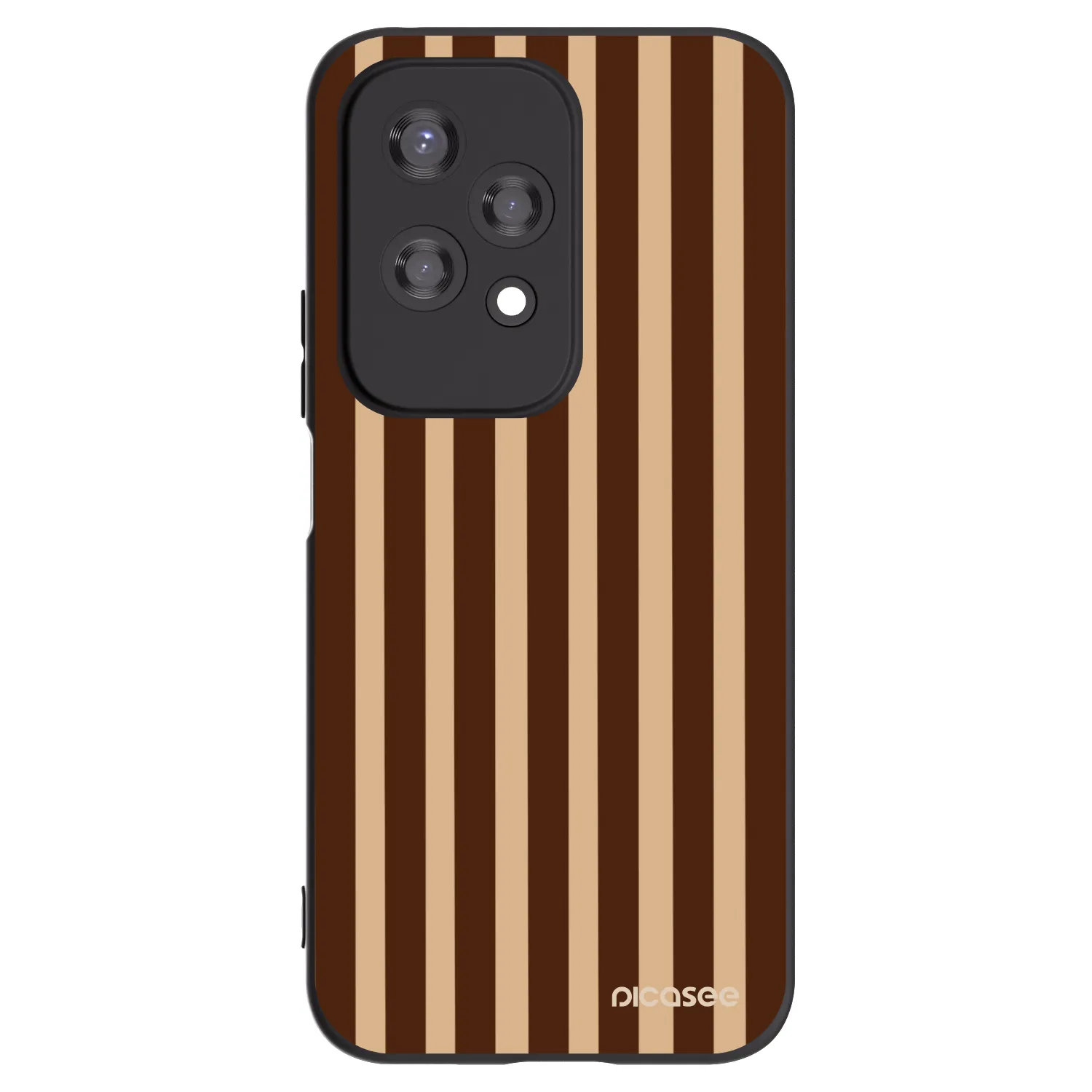 Picasee silikónový čierny obal pre Honor 200 Lite - Brown lines