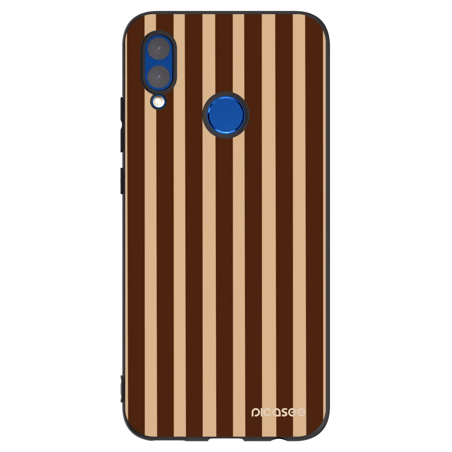 Picasee silikónový čierny obal pre Huawei P Smart 2019 - Brown lines