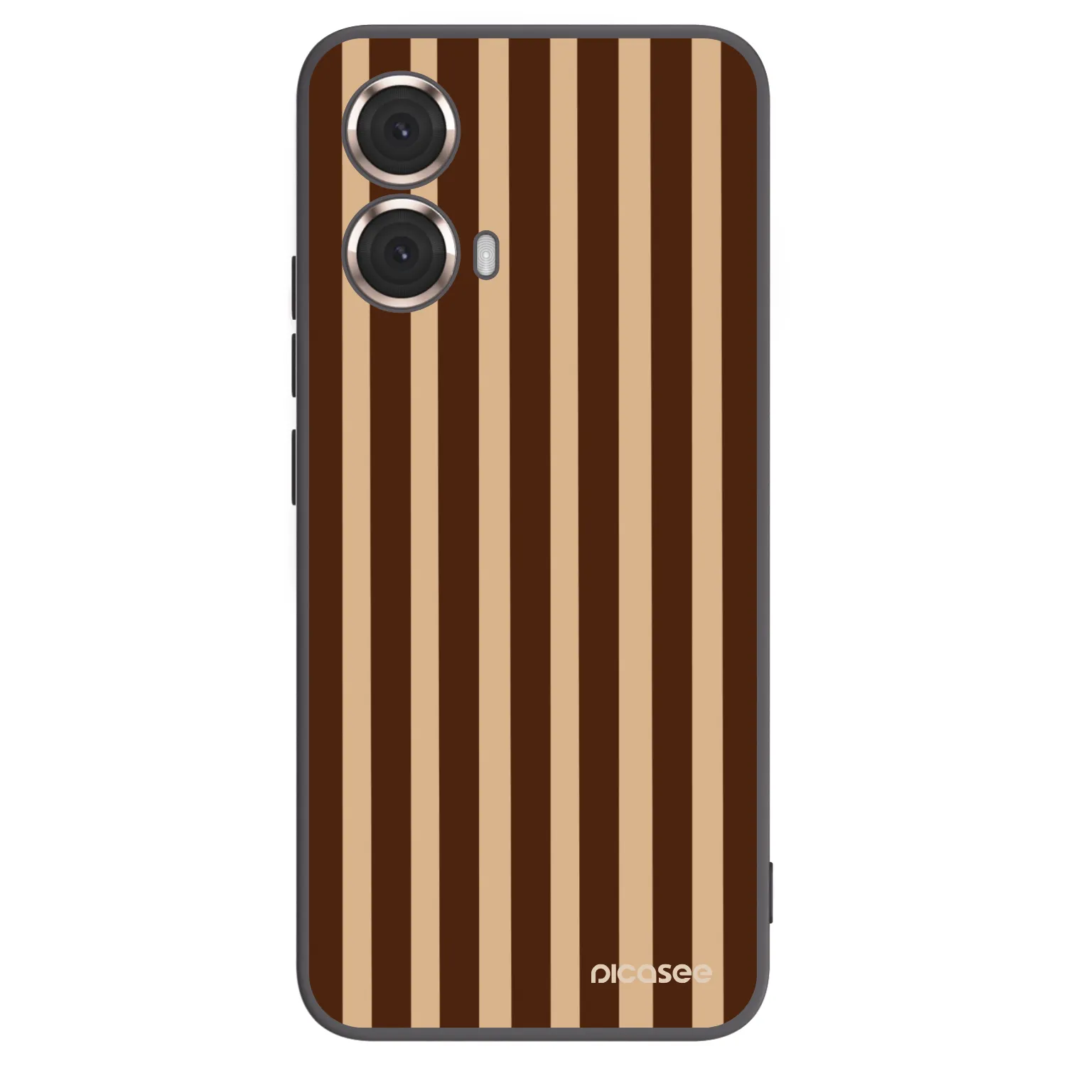Picasee silikónový čierny obal pre Motorola Moto G85 - Brown lines