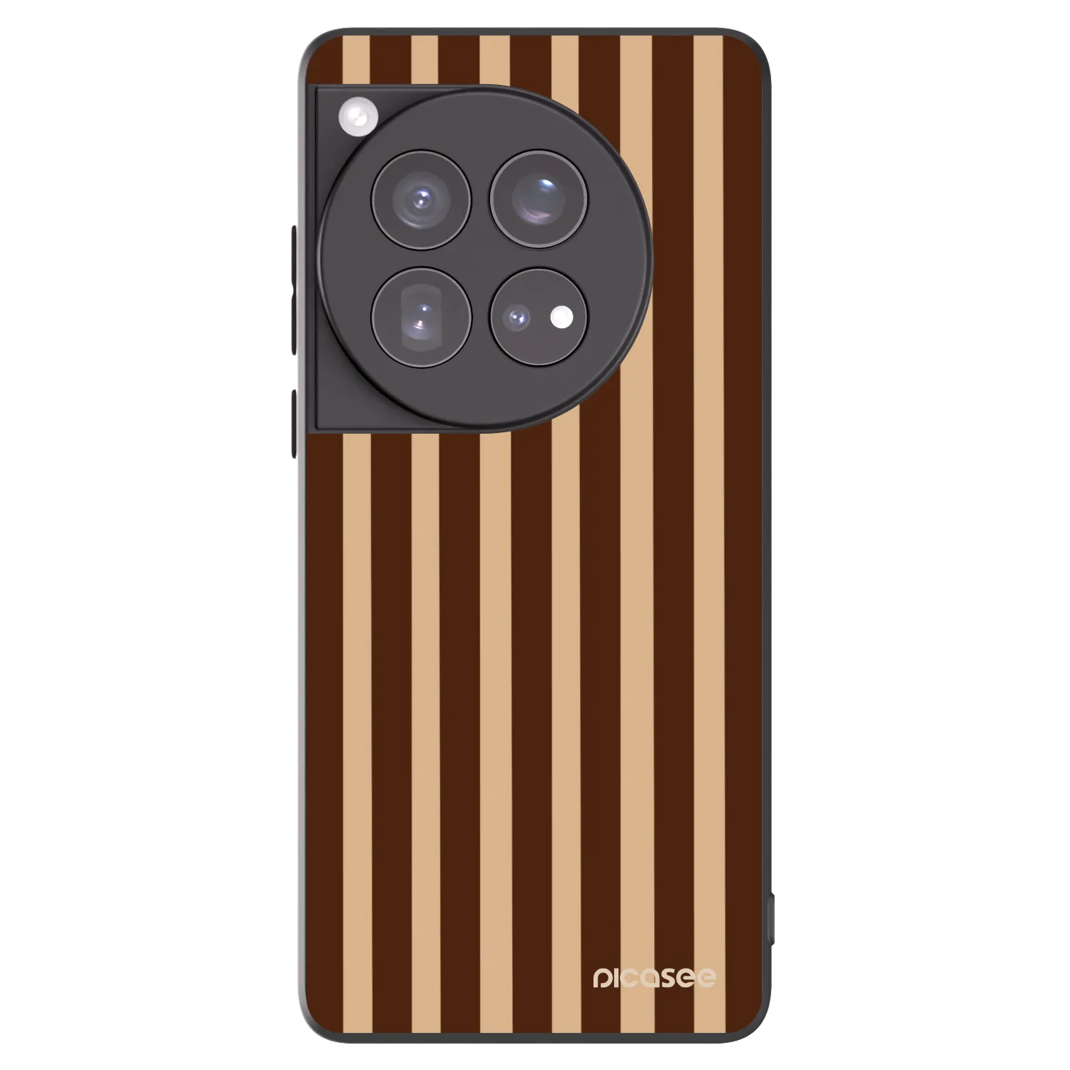 Picasee silikónový čierny obal pre OnePlus 12 5G - Brown lines