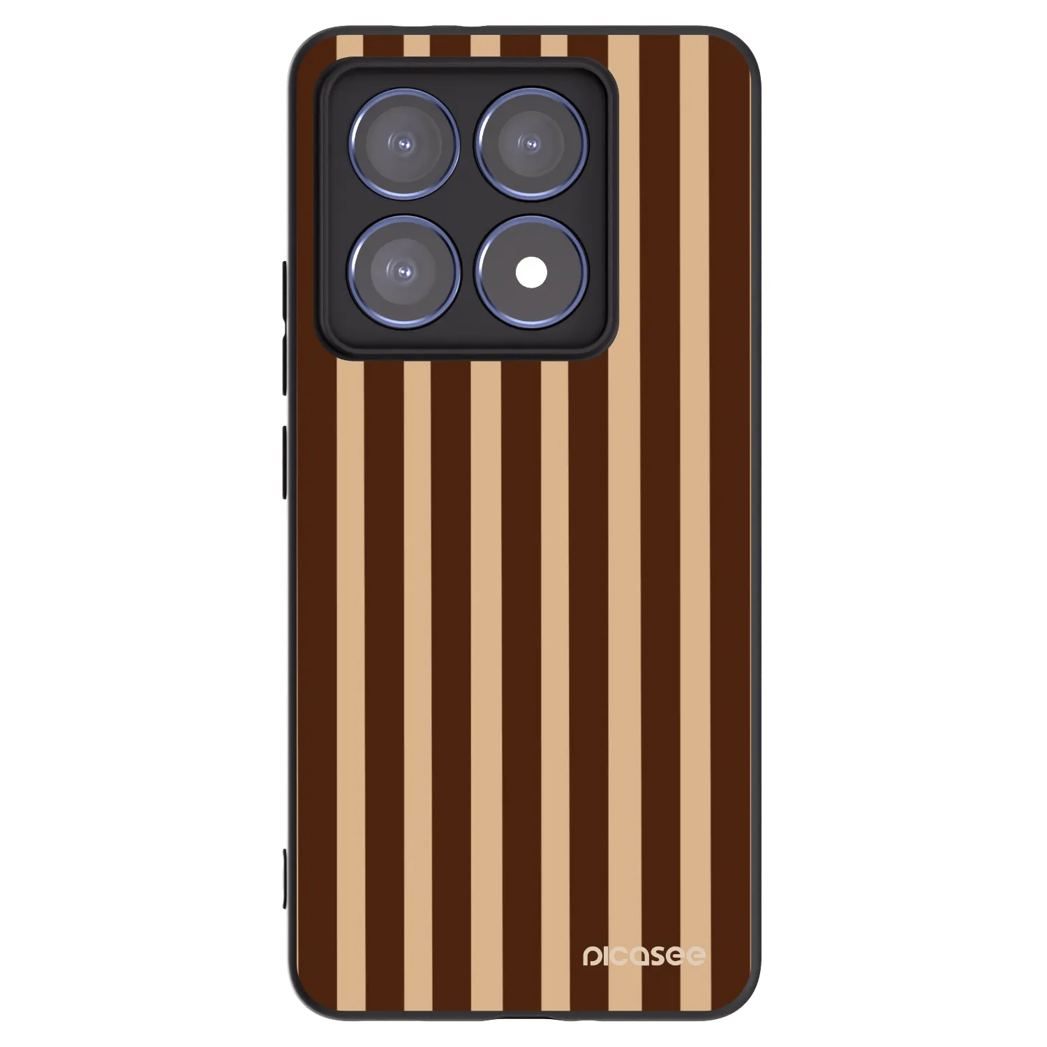 Picasee silikónový čierny obal pre Xiaomi 14T Pro - Brown lines