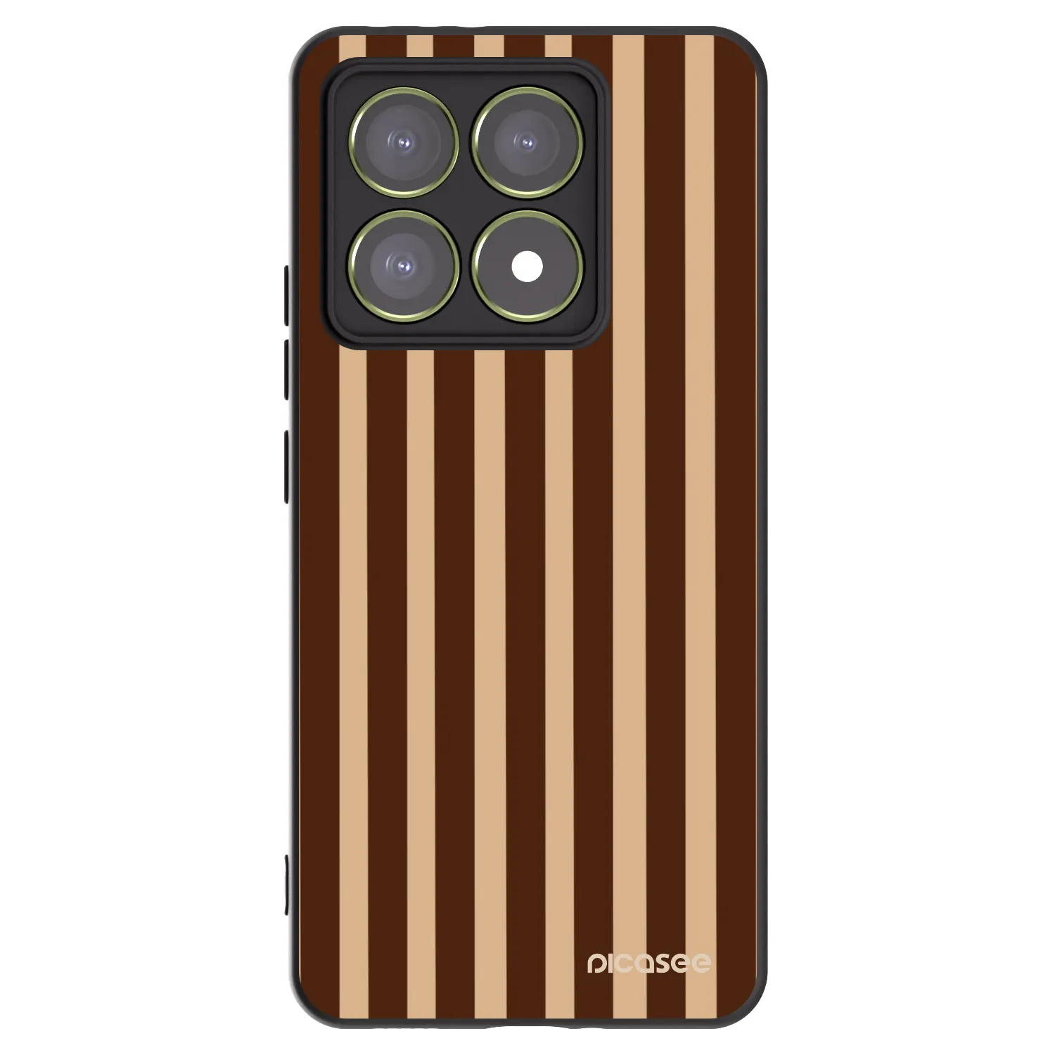 Picasee silikónový čierny obal pre Xiaomi 14T - Brown lines