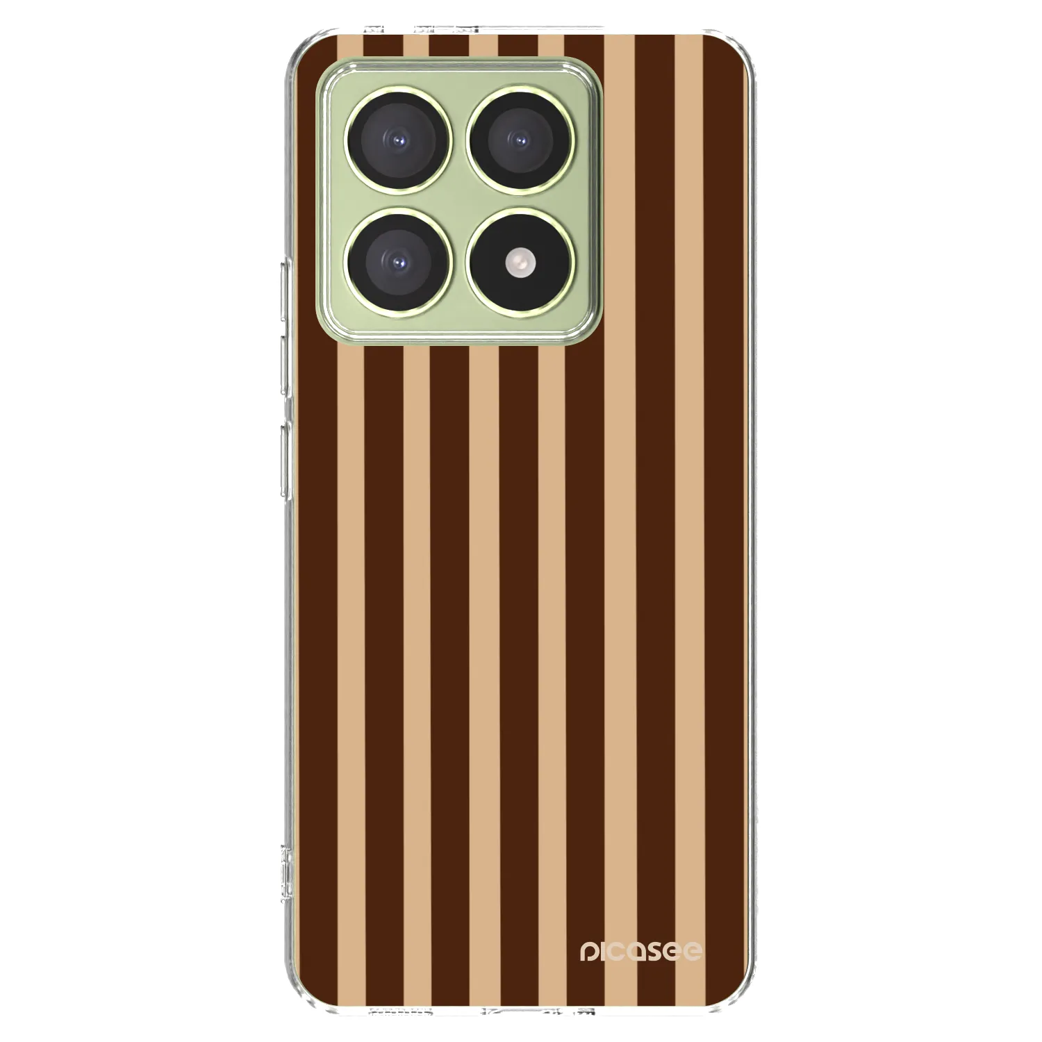 Picasee silikónový prehľadný obal pre Xiaomi 14T - Brown lines