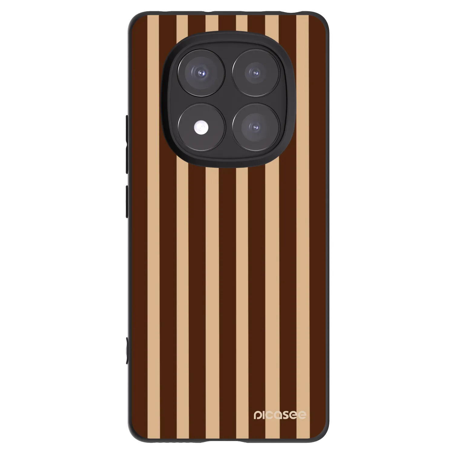 Picasee silikónový čierny obal pre Xiaomi Redmi Note 14 Pro 5G - Brown lines