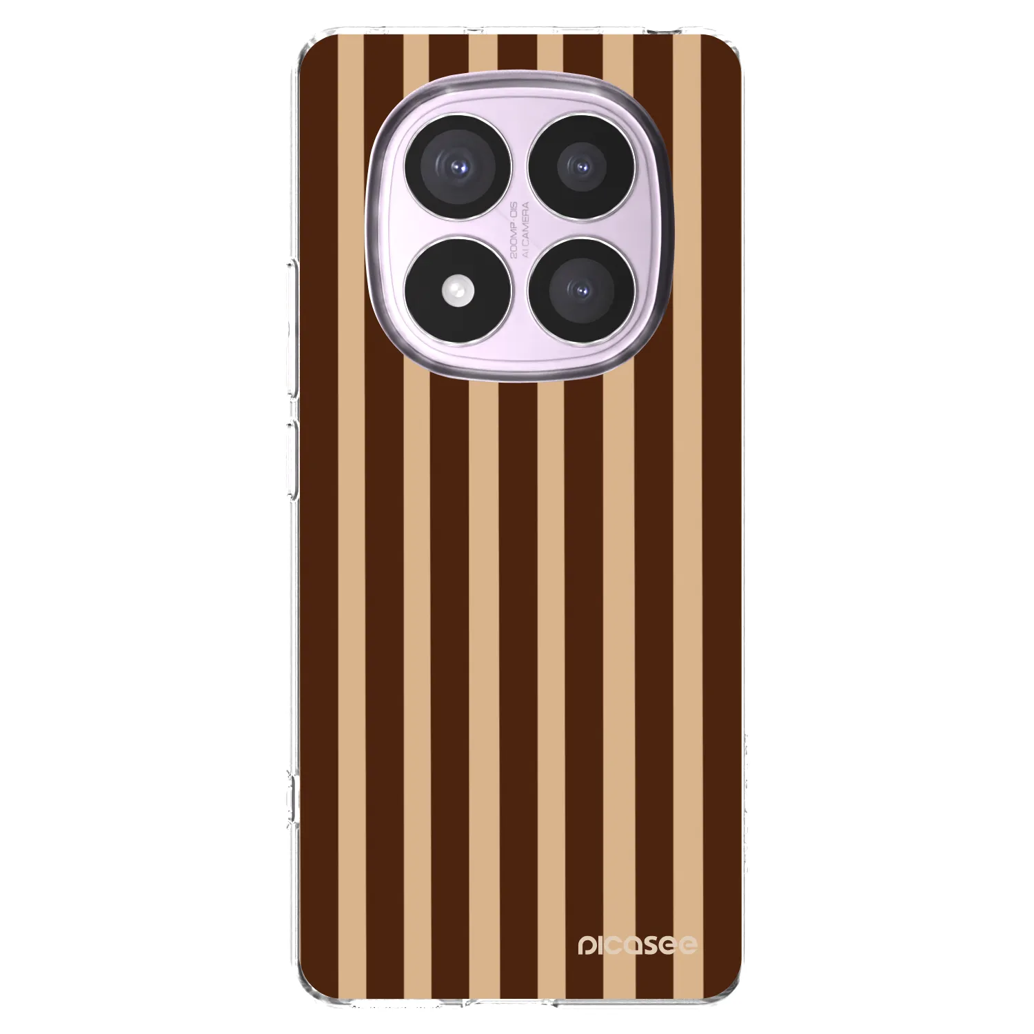 Picasee silikónový prehľadný obal pre Xiaomi Redmi Note 14 Pro 5G - Brown lines