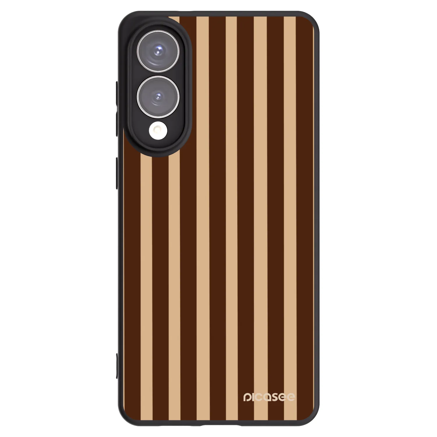 Picasee silikónový čierny obal pre Samsung Galaxy S25 Edge 5G - Brown lines