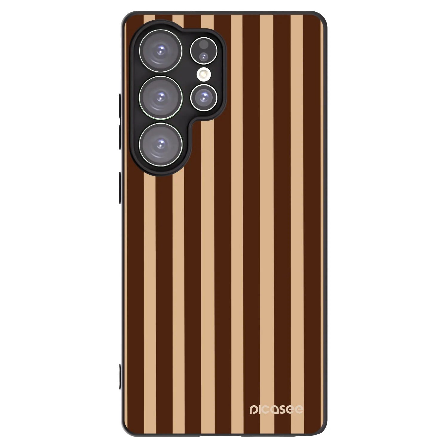 Picasee silikónový čierny obal pre Samsung Galaxy S25 Ultra 5G - Brown lines