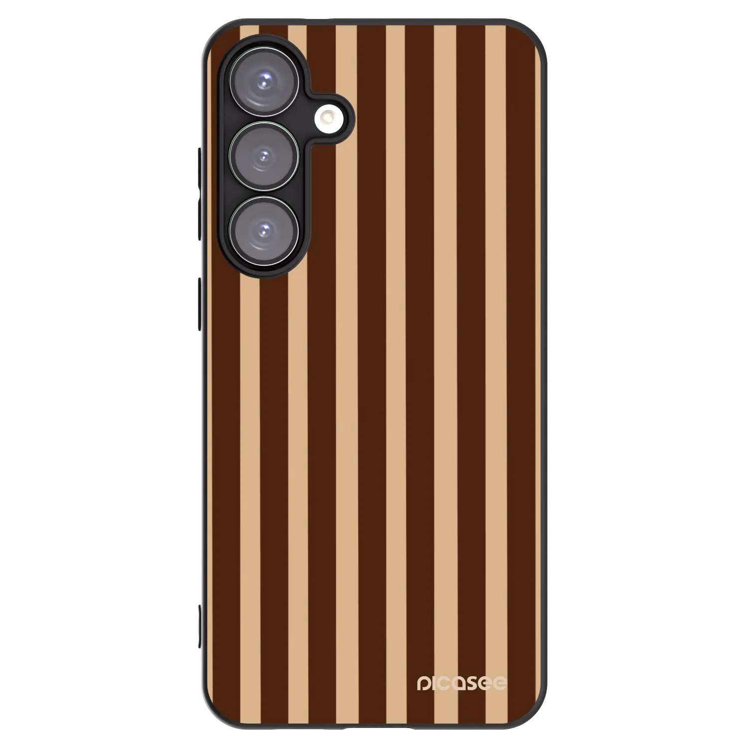 Picasee silikónový čierny obal pre Samsung Galaxy S25+ 5G - Brown lines