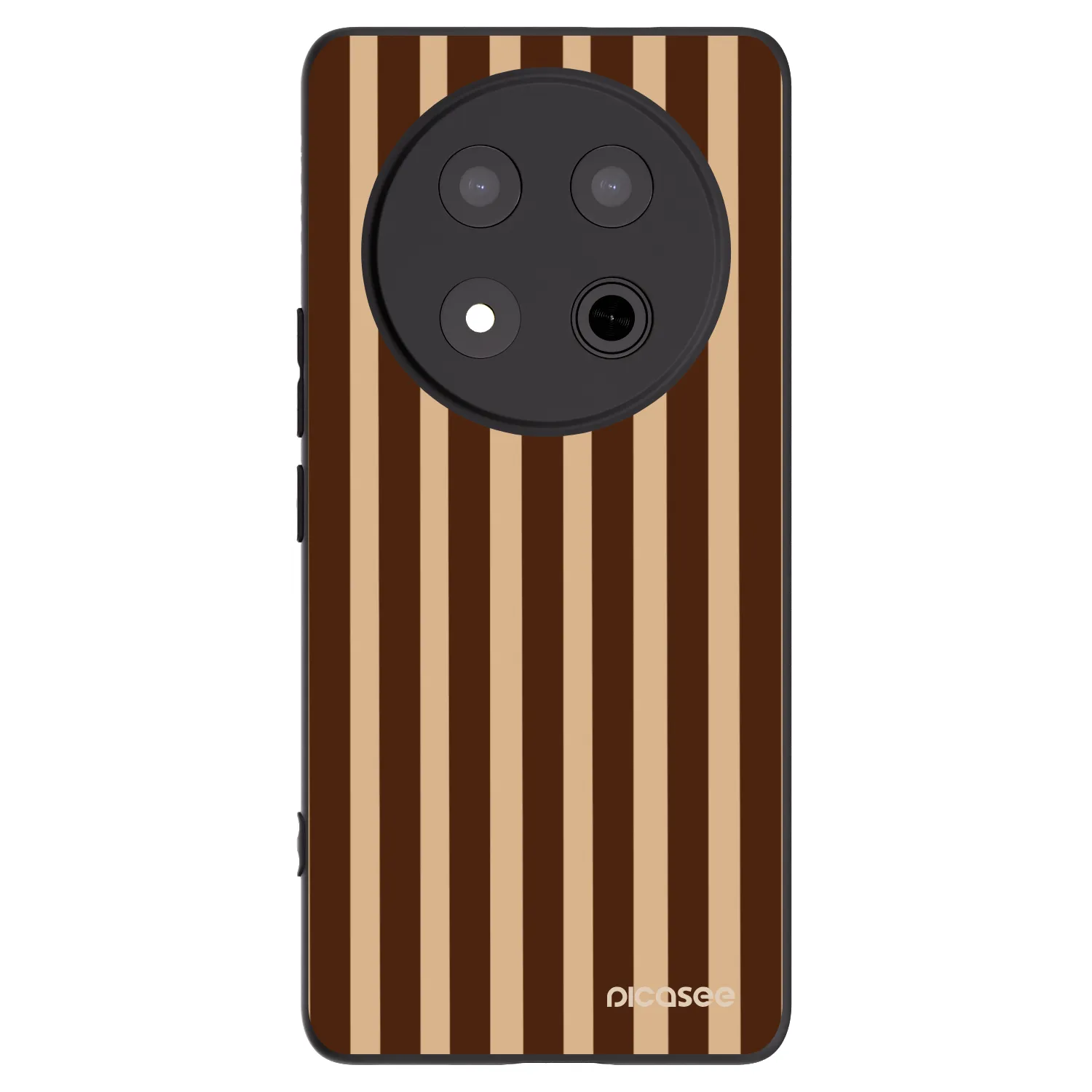 Picasee silikónový čierny obal pre Honor Magic7 Lite 5G - Brown lines