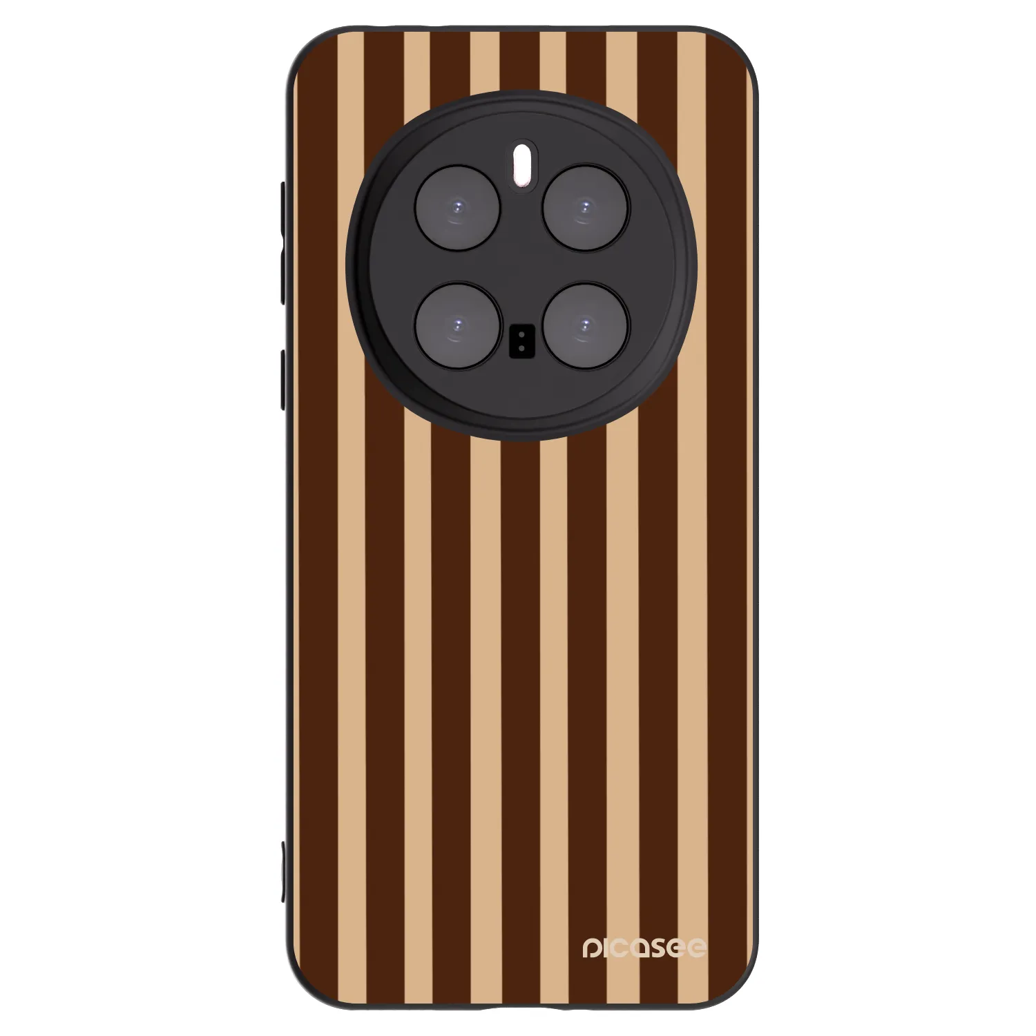 Picasee silikónový čierny obal pre Honor Magic7 Pro 5G - Brown lines