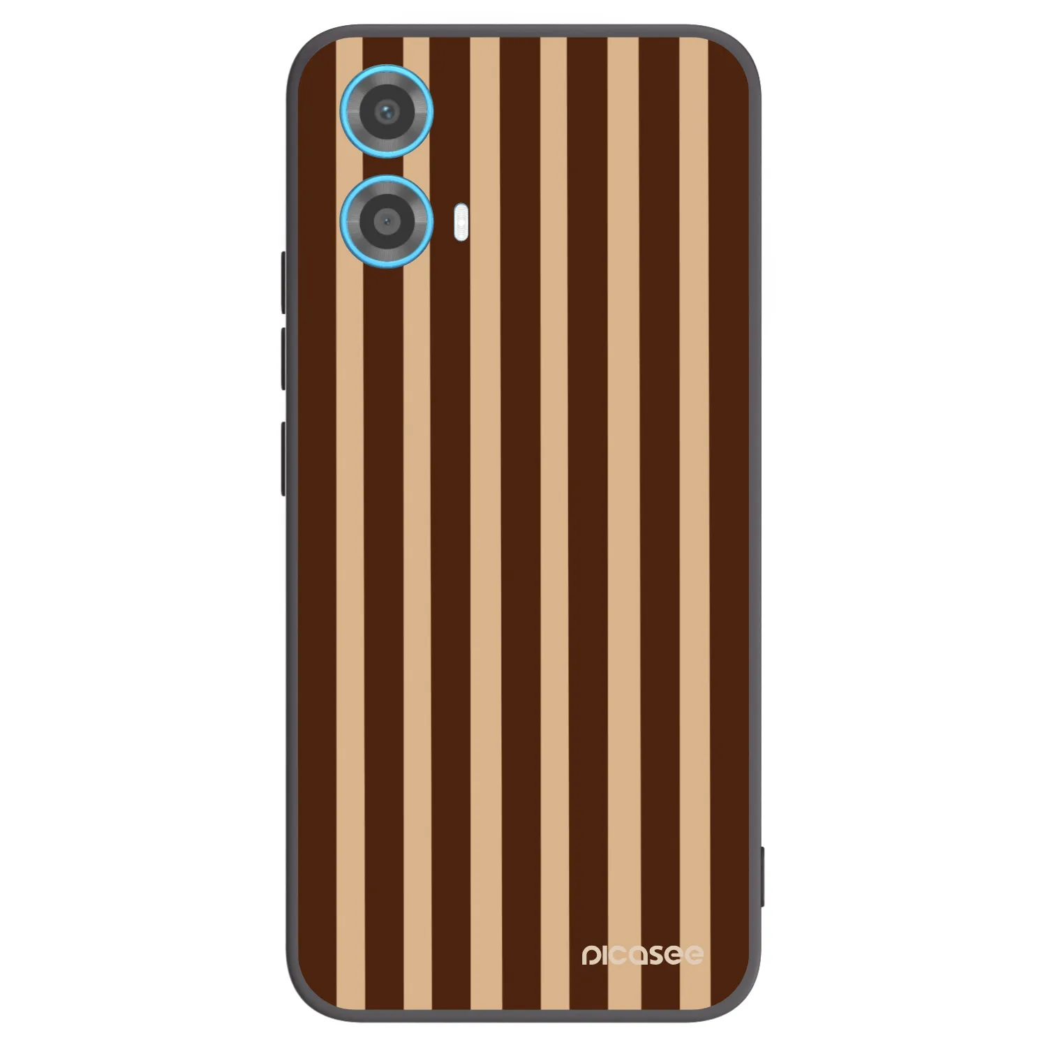 Picasee silikónový čierny obal pre Motorola Moto G34 5G - Brown lines