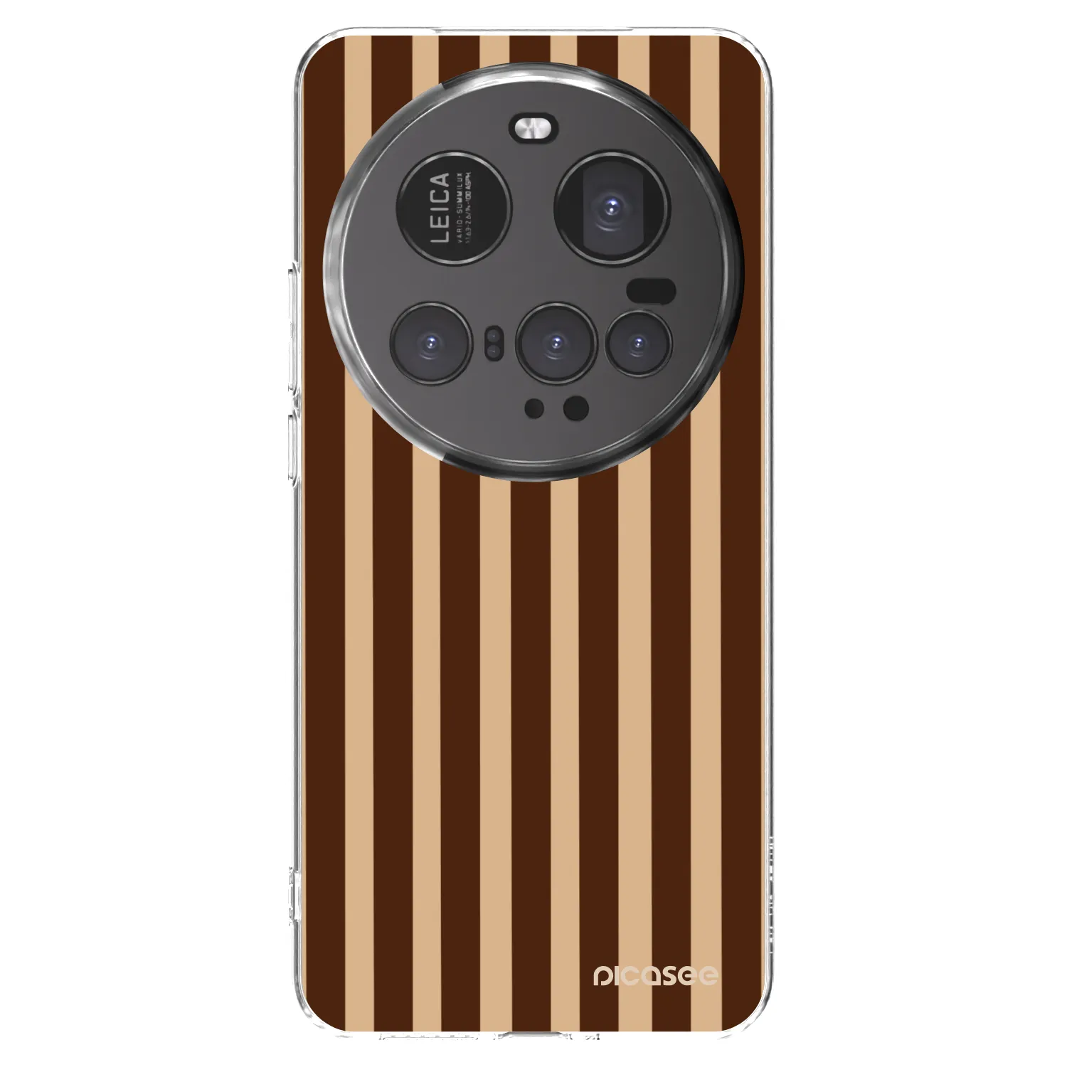 Picasee silikónový prehľadný obal pre Xiaomi 15 Ultra - Brown lines