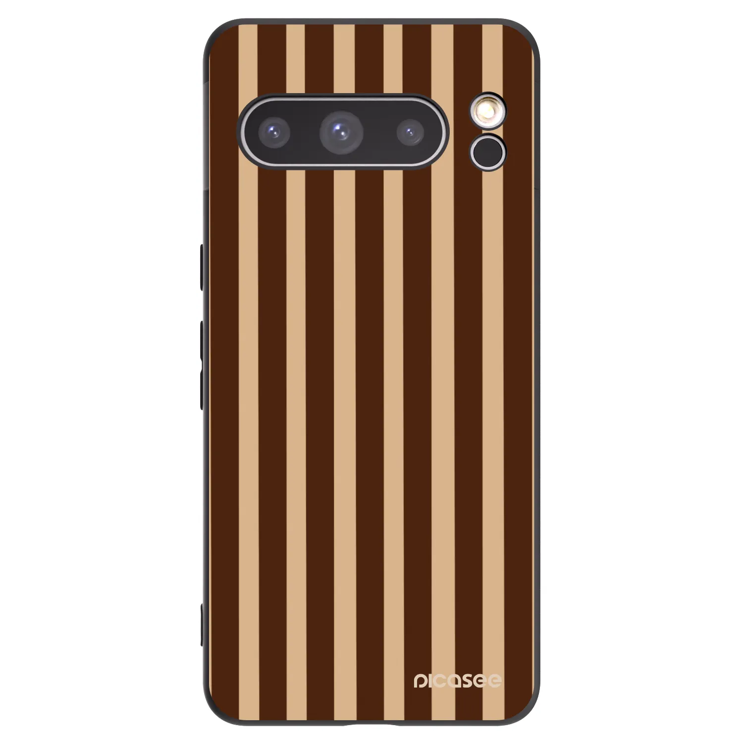 Picasee silikónový čierny obal pre Google Pixel 8 Pro - Brown lines