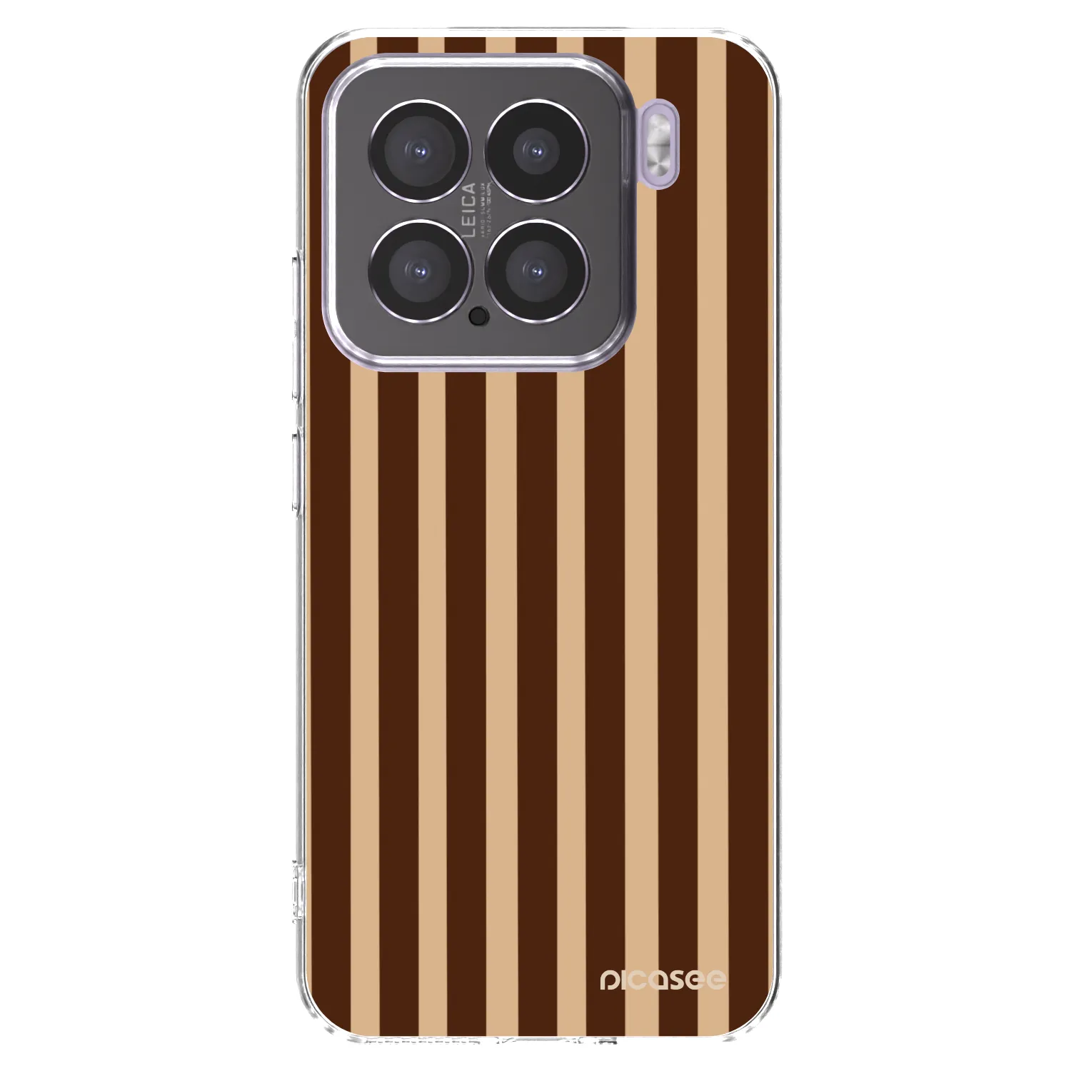 Picasee silikónový prehľadný obal pre Xiaomi 15 - Brown lines