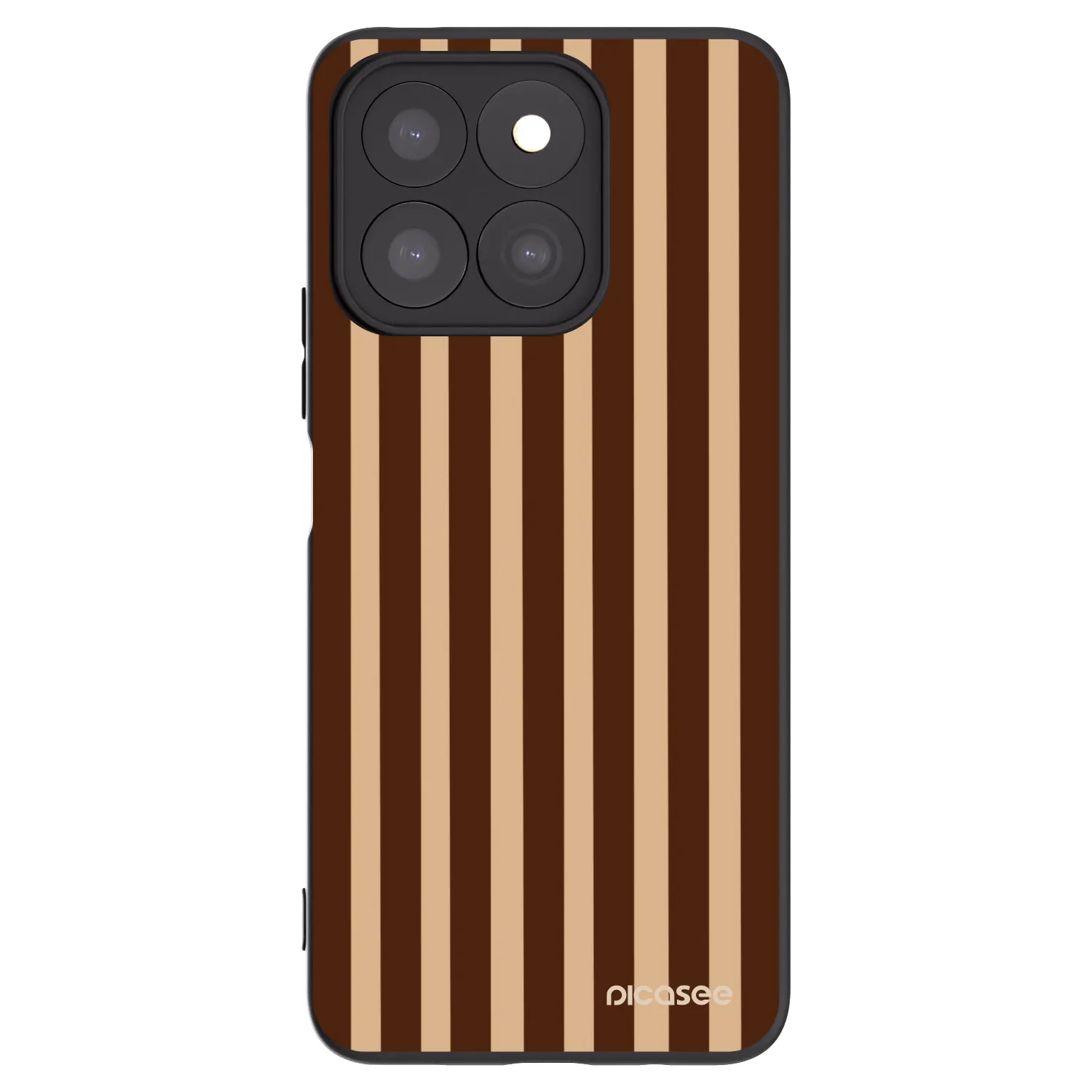 Picasee silikónový čierny obal pre Honor X8c - Brown lines