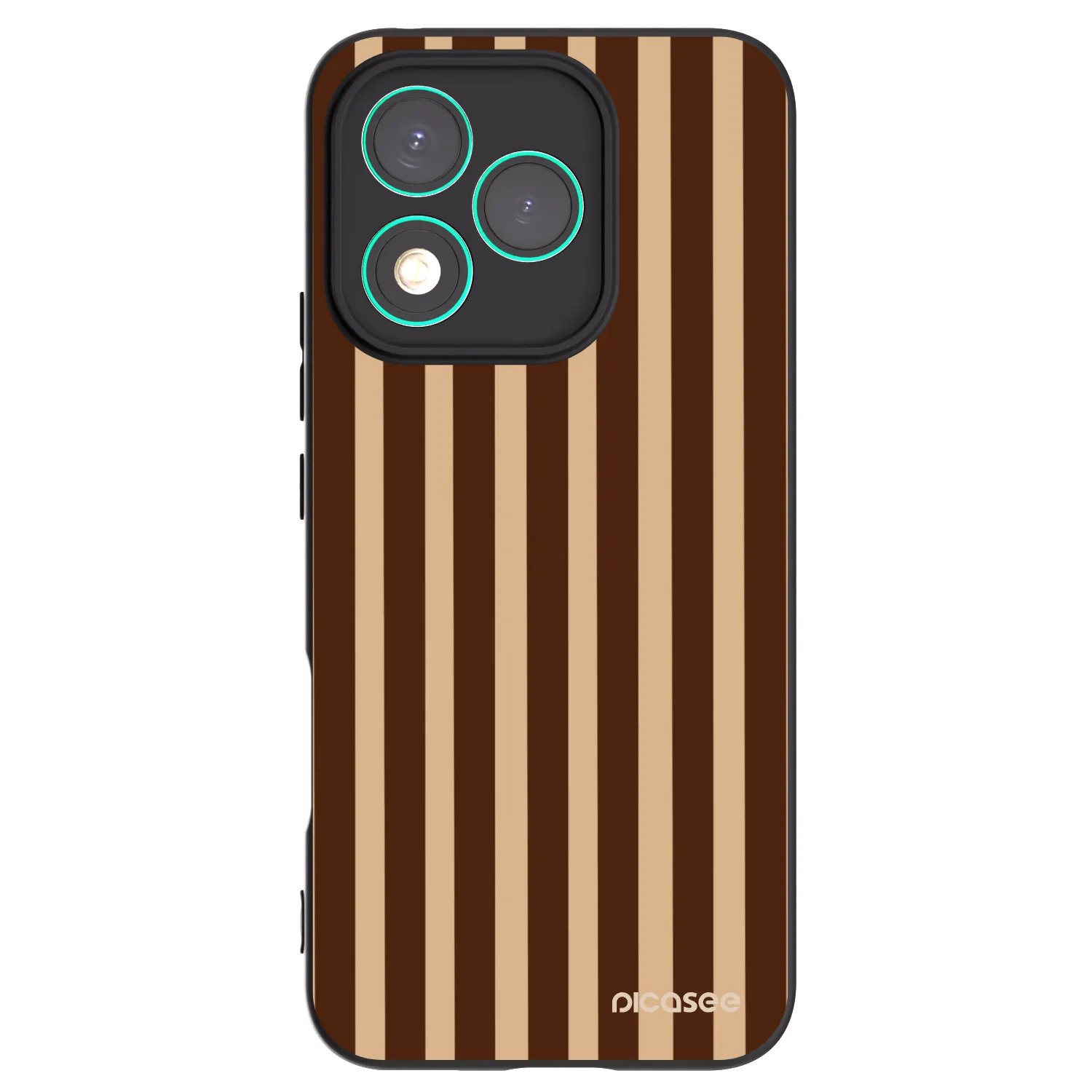Picasee silikónový čierny obal pre Honor 400 Lite 5G - Brown lines