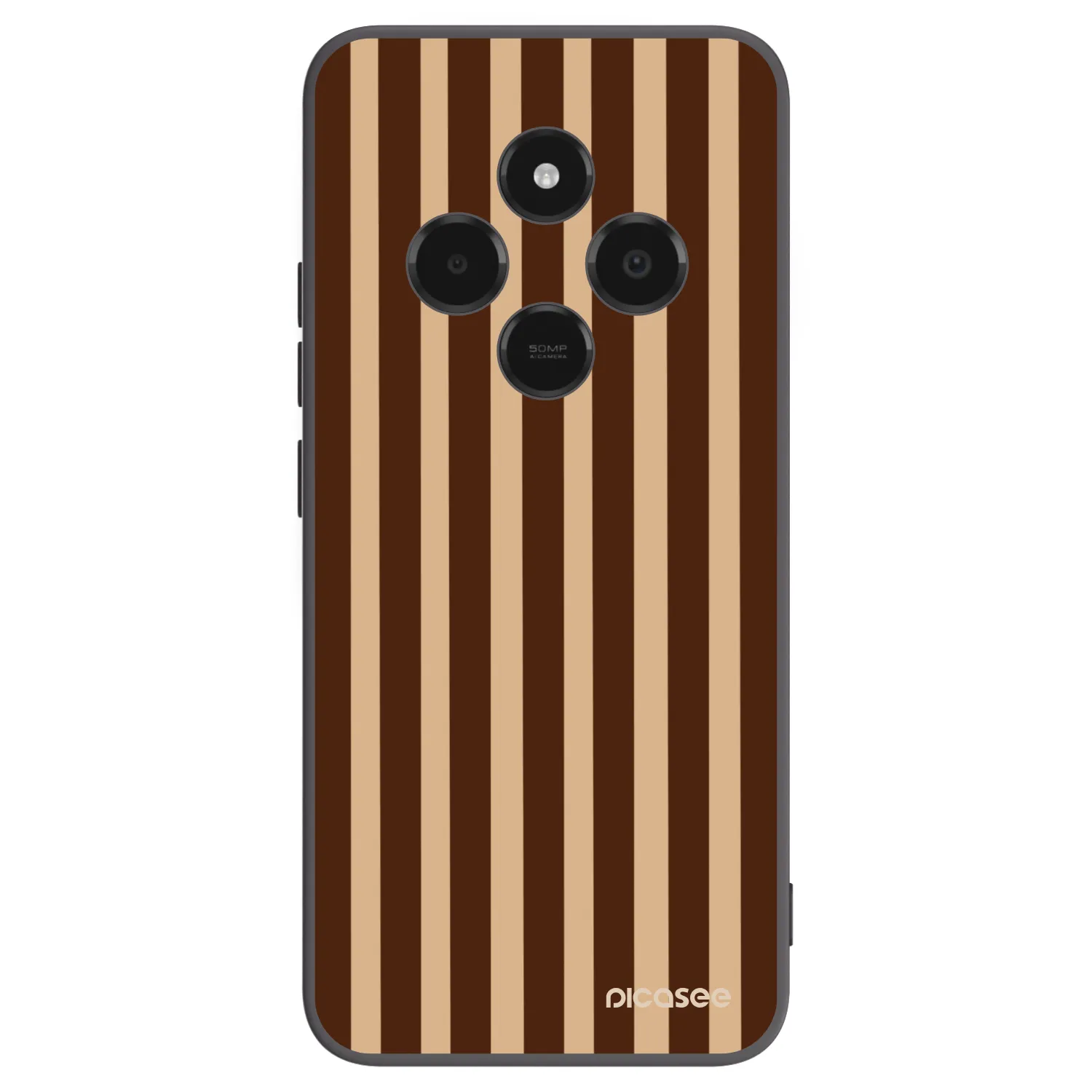 Picasee silikónový čierny obal pre Xiaomi Poco C75 - Brown lines