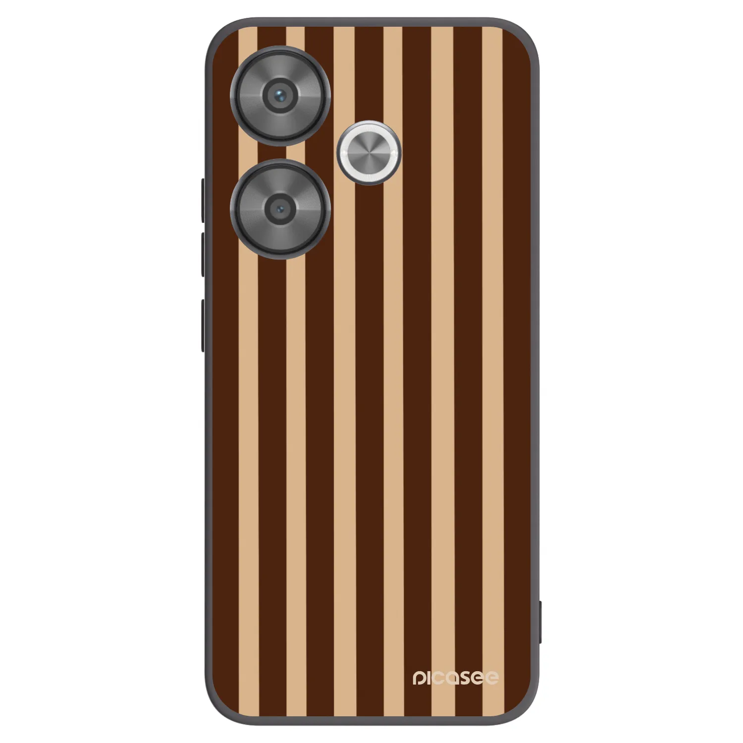 Picasee silikónový čierny obal pre Xiaomi Poco F6 - Brown lines