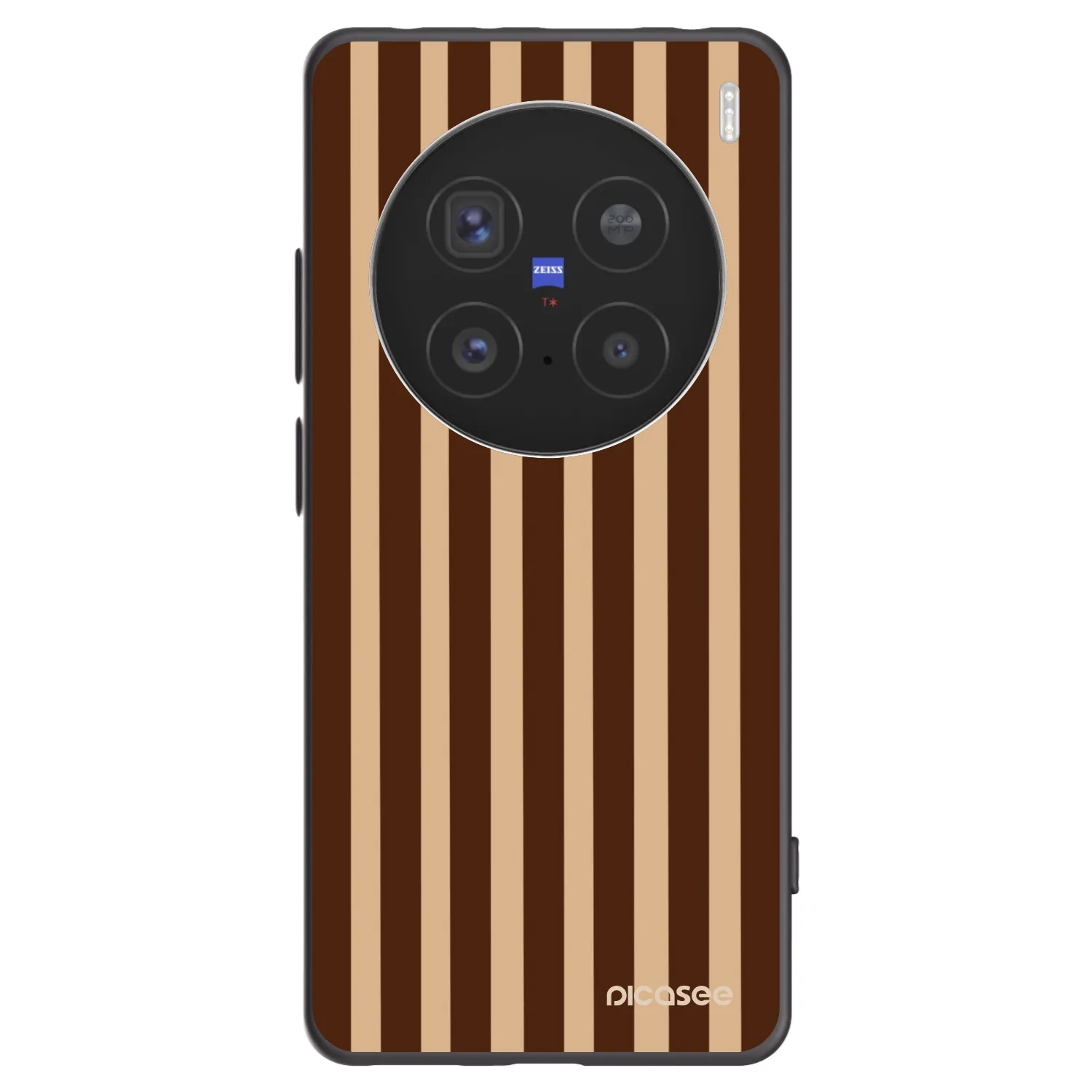Picasee silikónový čierny obal pre Vivo X200 Pro - Brown lines