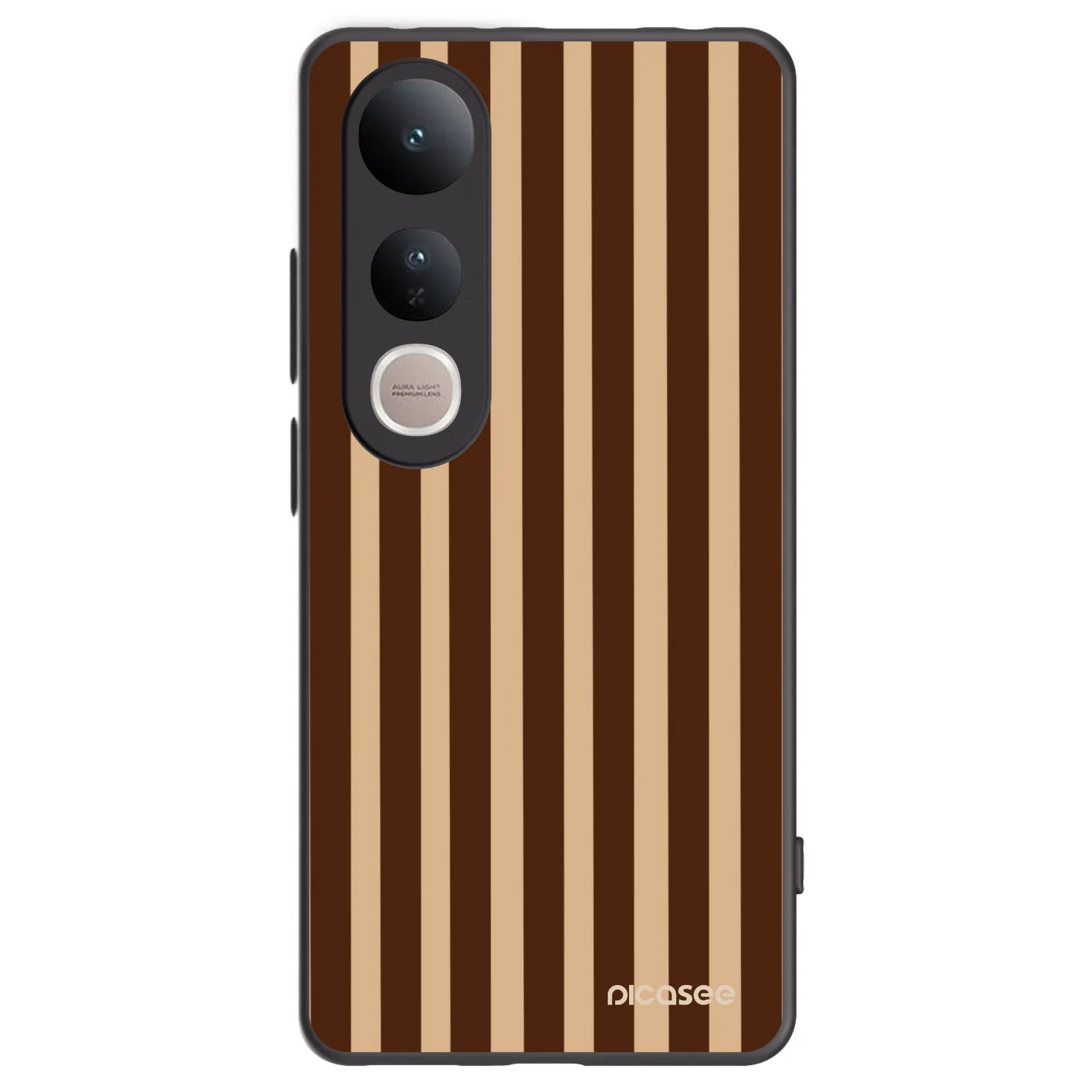 Picasee silikónový čierny obal pre Vivo V50 Lite 5G - Brown lines