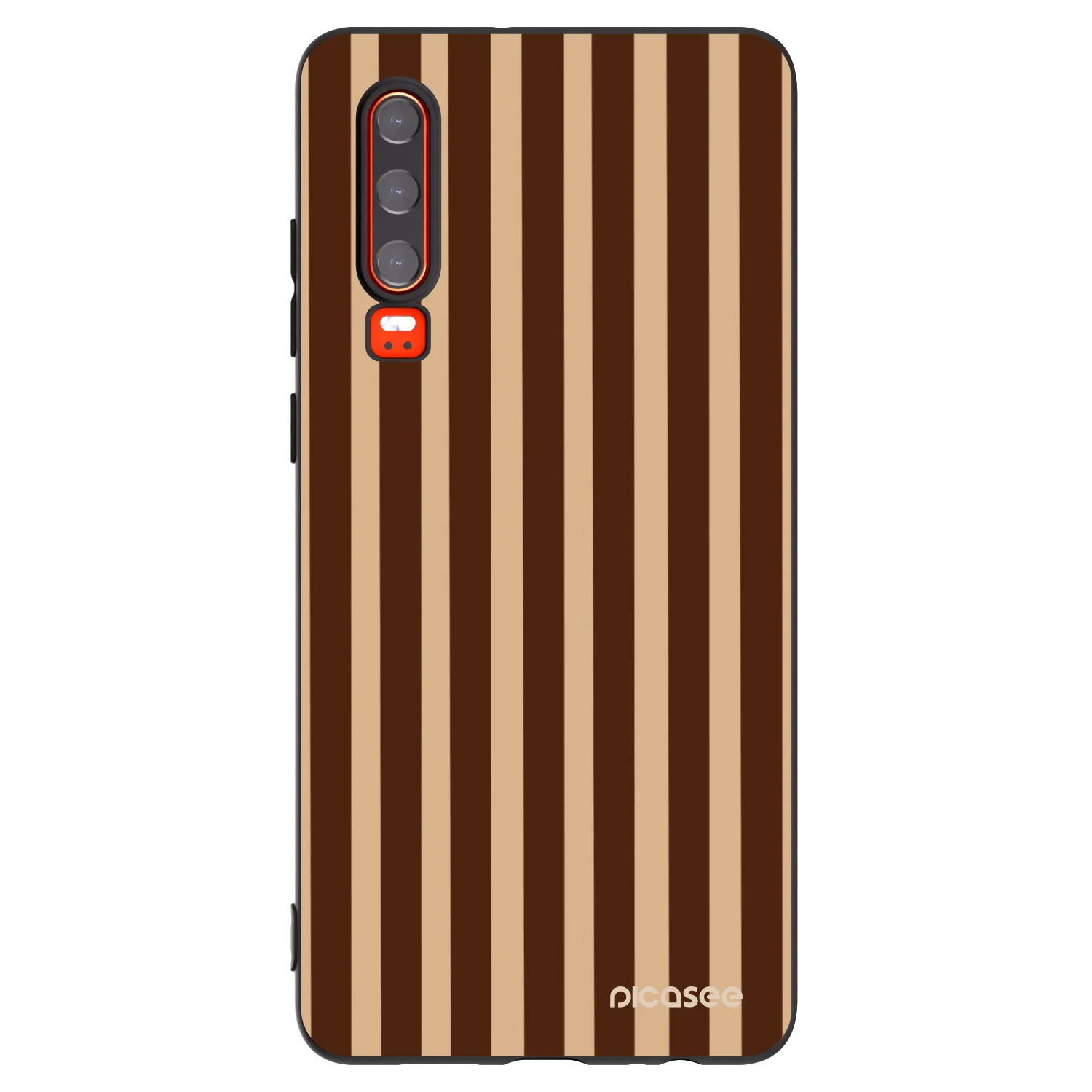 Picasee silikónový čierny obal pre Huawei P30 - Brown lines