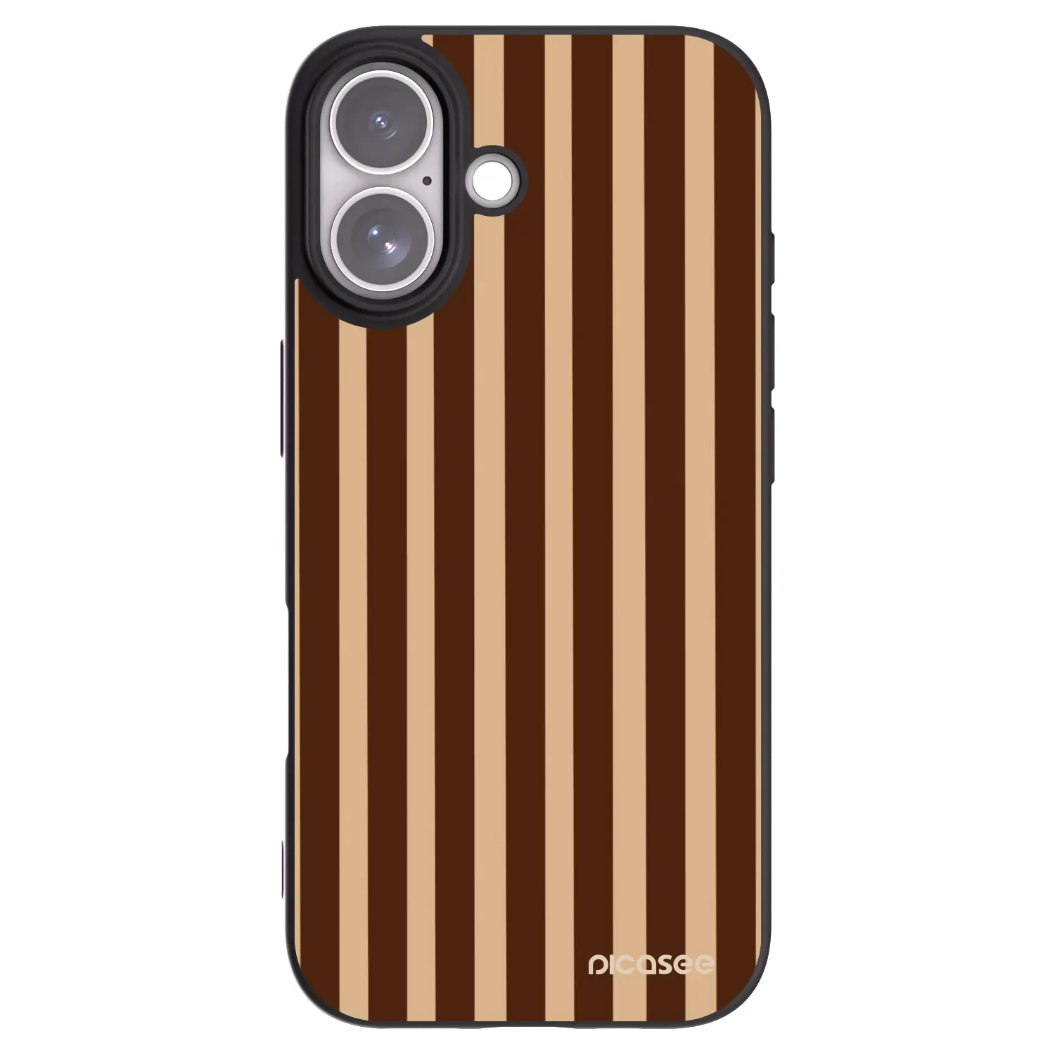 Picasee silikónový čierny obal pre Apple iPhone 17 - Brown lines