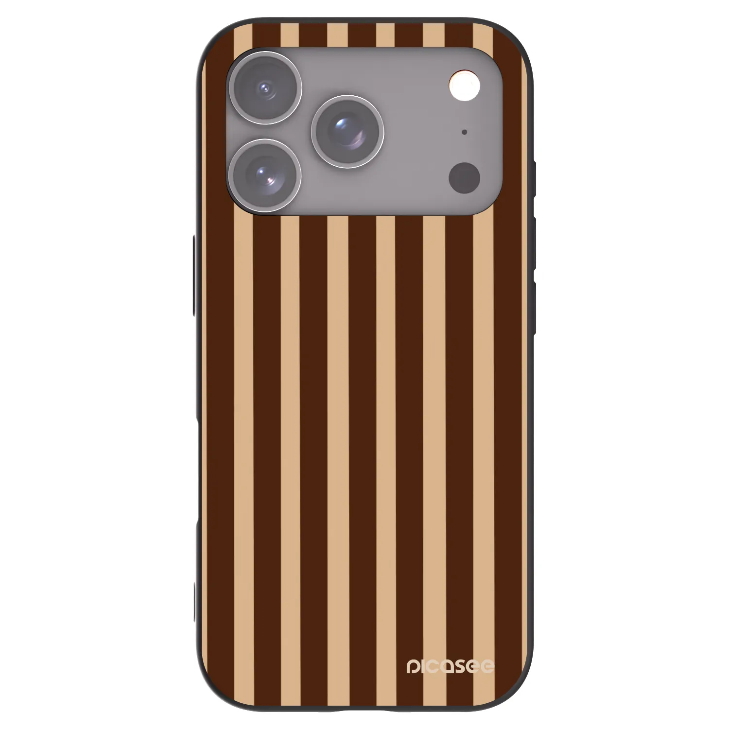 Picasee silikónový čierny obal pre Apple iPhone 17 Pro - Brown lines