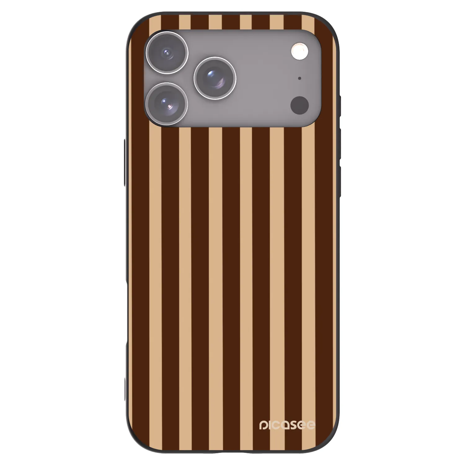 Picasee silikónový čierny obal pre Apple iPhone 17 Pro Max - Brown lines