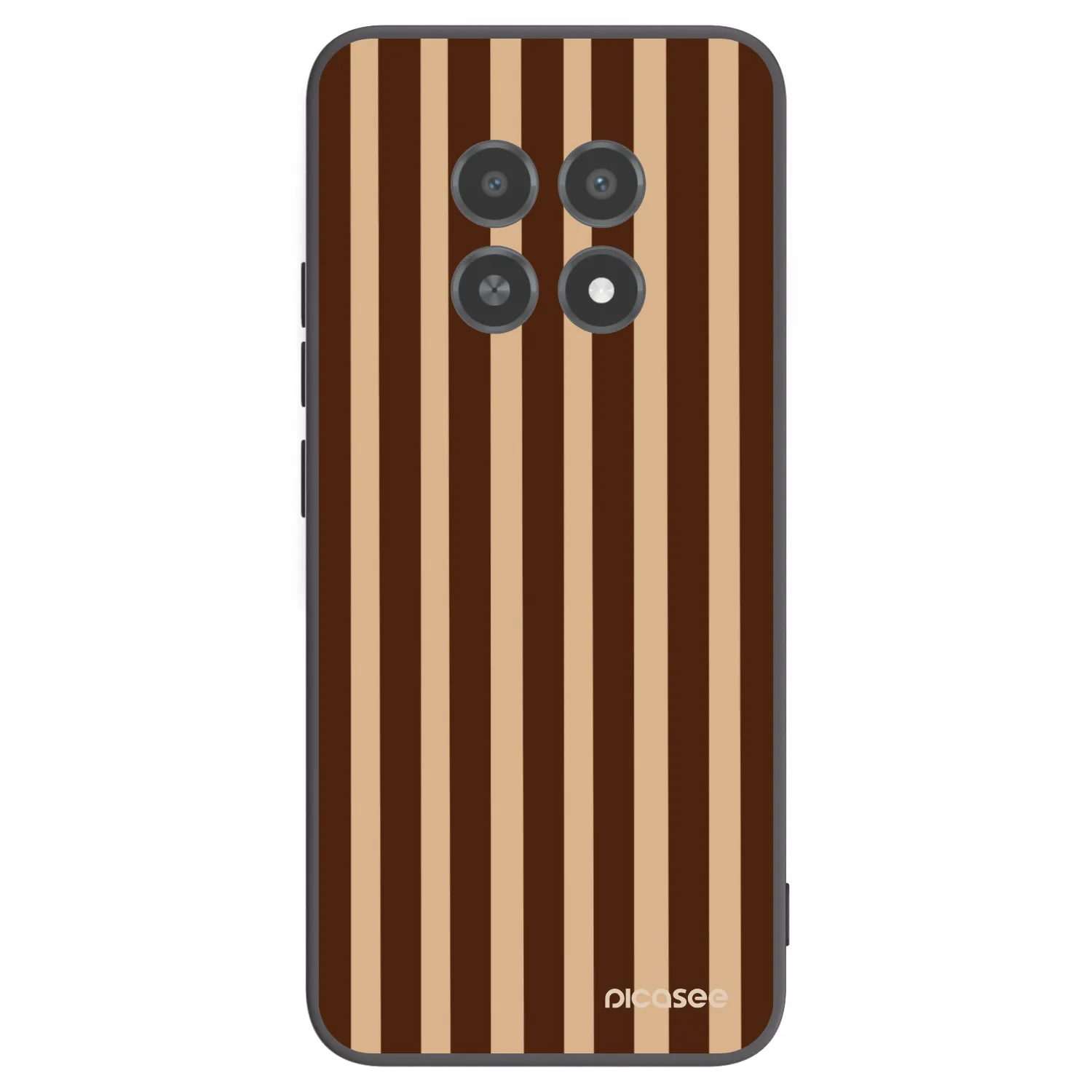 Picasee silikónový čierny obal pre Realme 12X - Brown lines