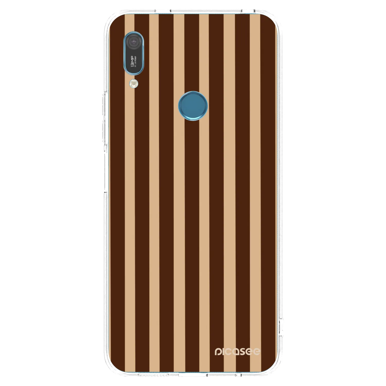 Picasee silikónový prehľadný obal pre Huawei Y6 2019 - Brown lines