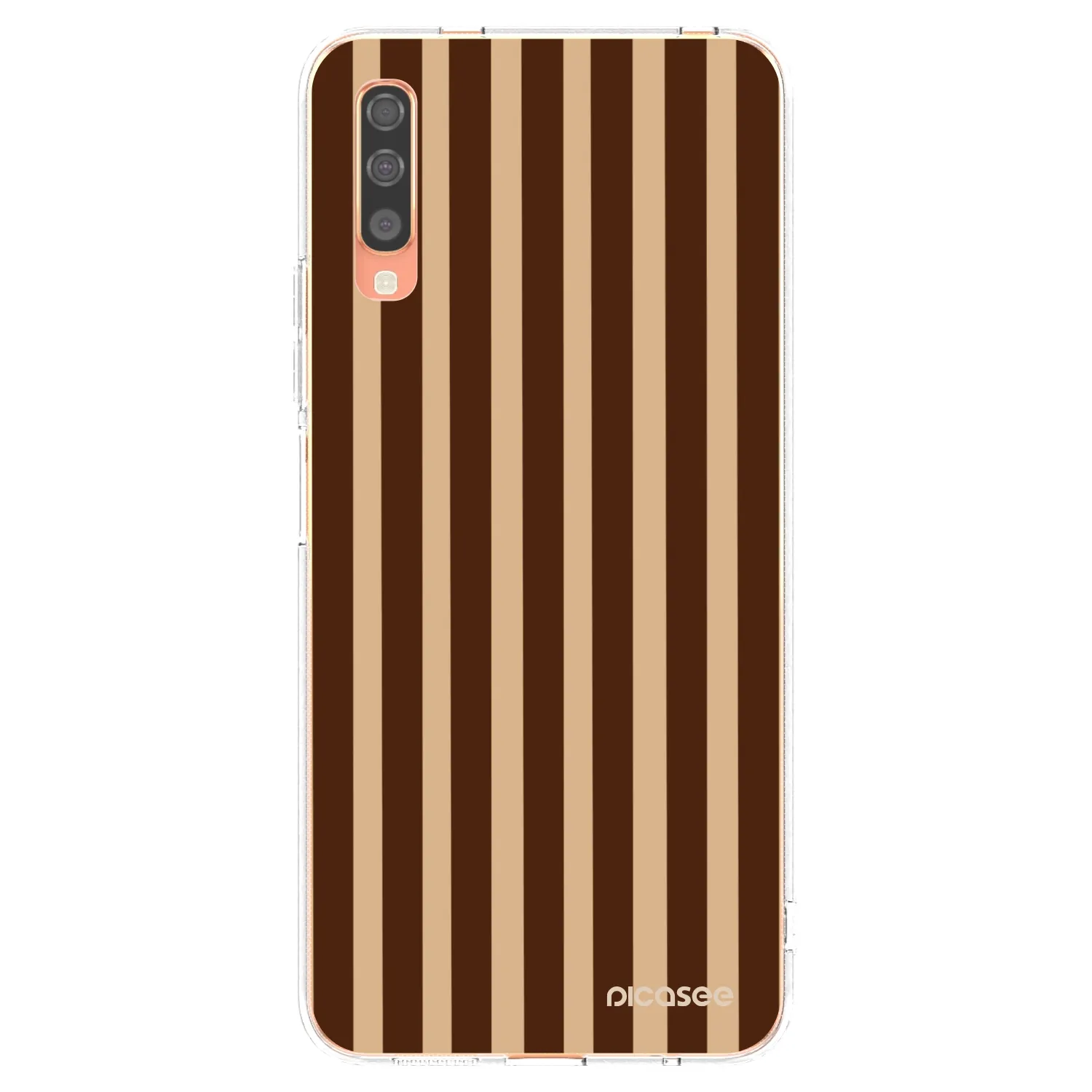 Picasee silikónový prehľadný obal pre Samsung Galaxy A70 A705F - Brown lines