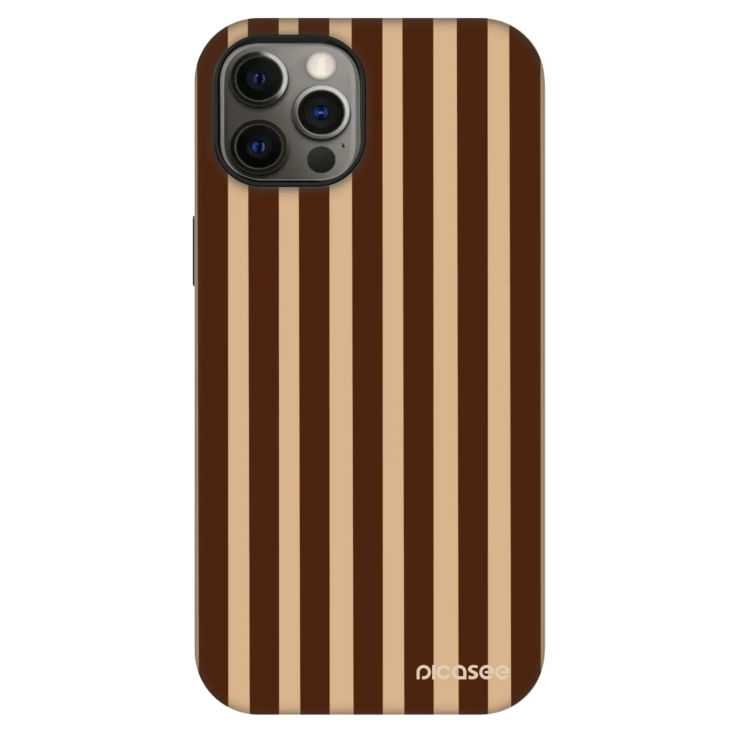 Picasee Fashion Case MagSafe pre Apple iPhone 12 - Brown lines