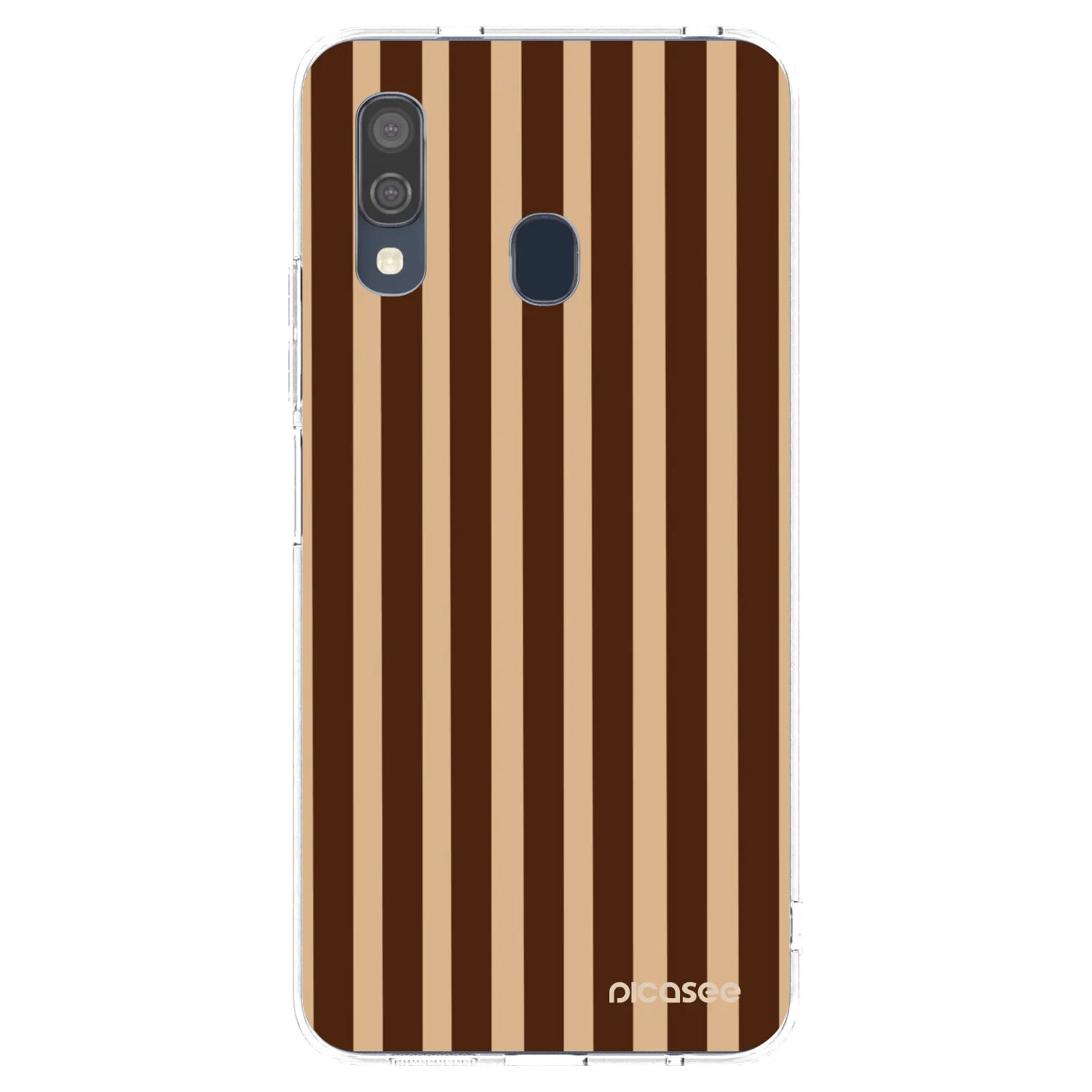 Picasee silikónový prehľadný obal pre Samsung Galaxy A40 A405F - Brown lines