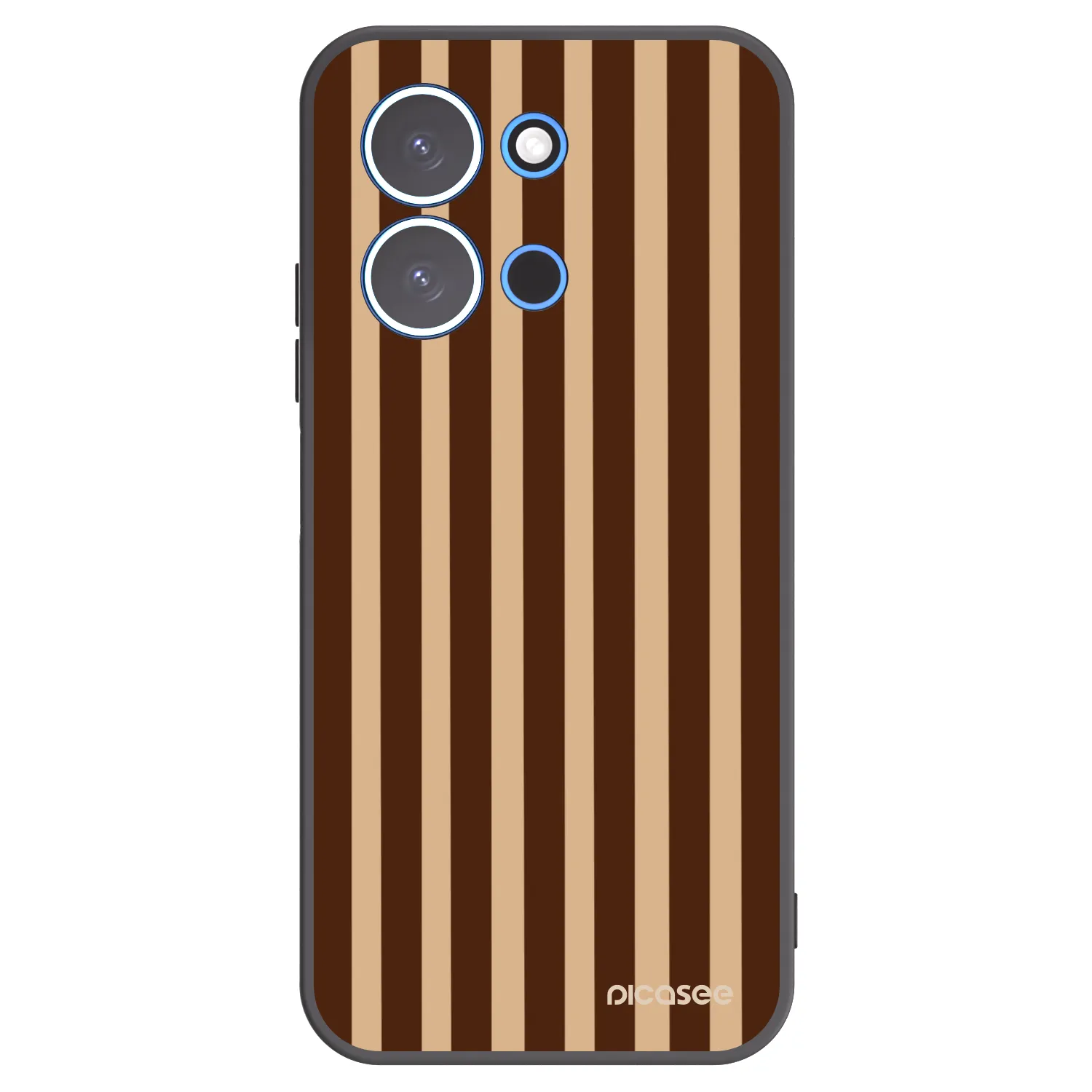 Picasee silikónový čierny obal pre Xiaomi Redmi 15C 4G - Brown lines