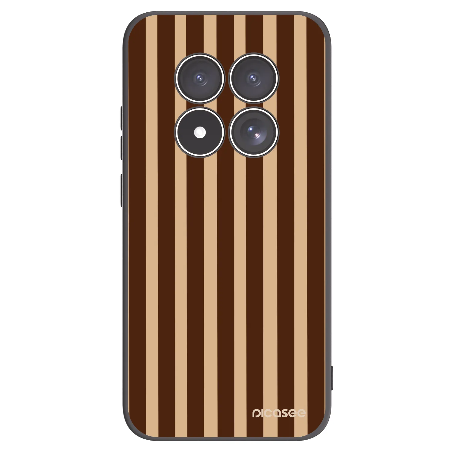 Picasee silikónový čierny obal pre Xiaomi Redmi Note 15 Pro 4G - Brown lines