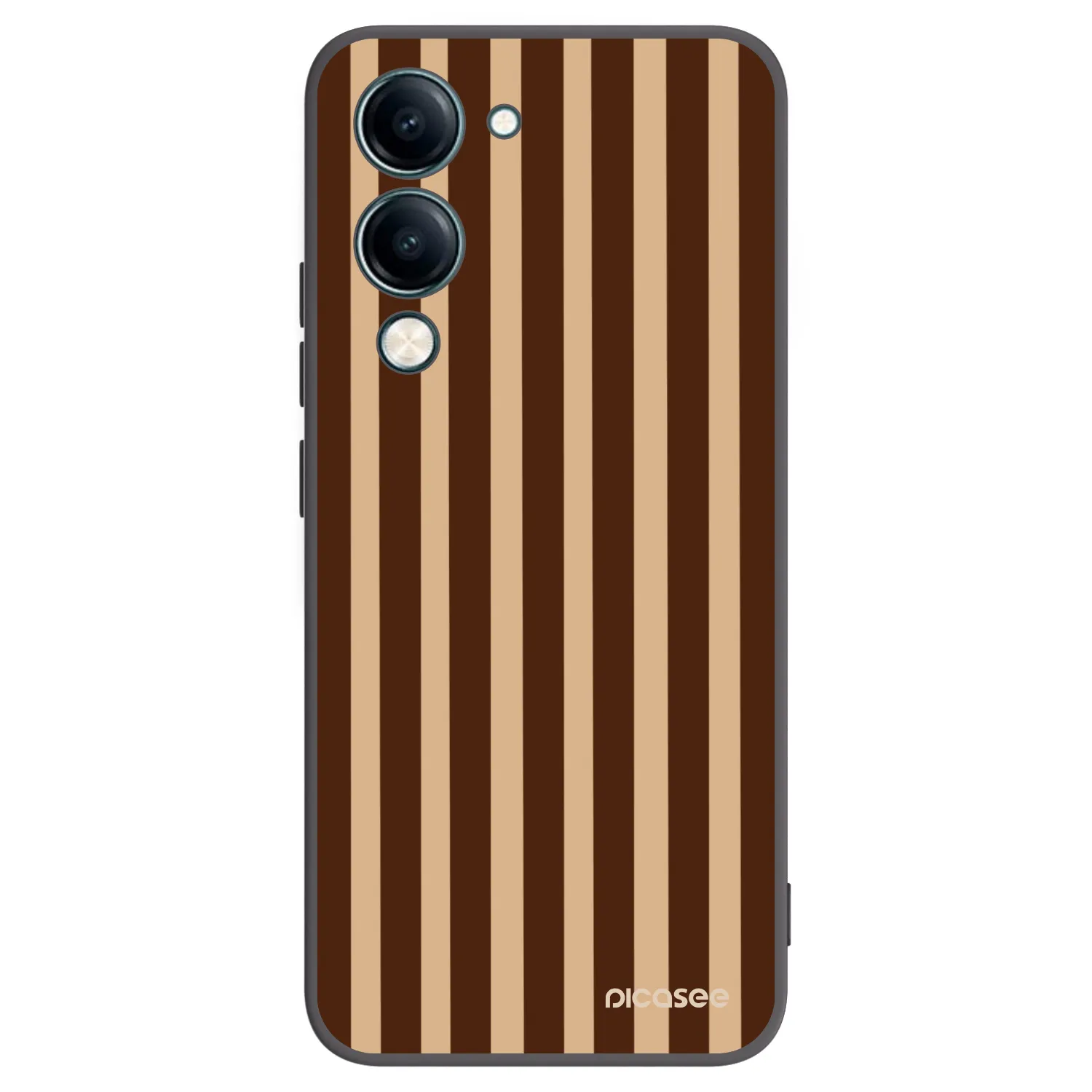 Picasee silikónový čierny obal pre Vivo Y29s 5G - Brown lines