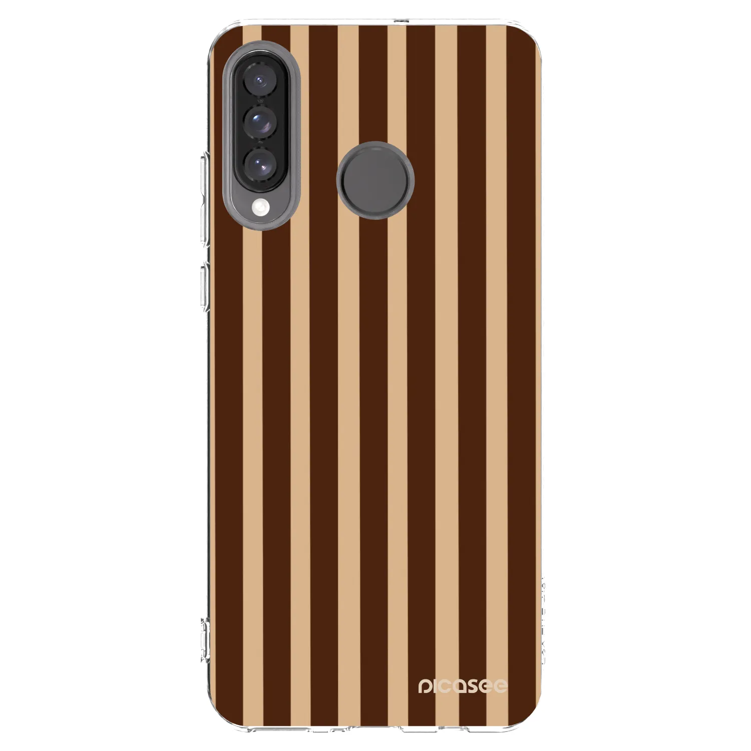 Picasee silikónový prehľadný obal pre Huawei P30 Lite - Brown lines
