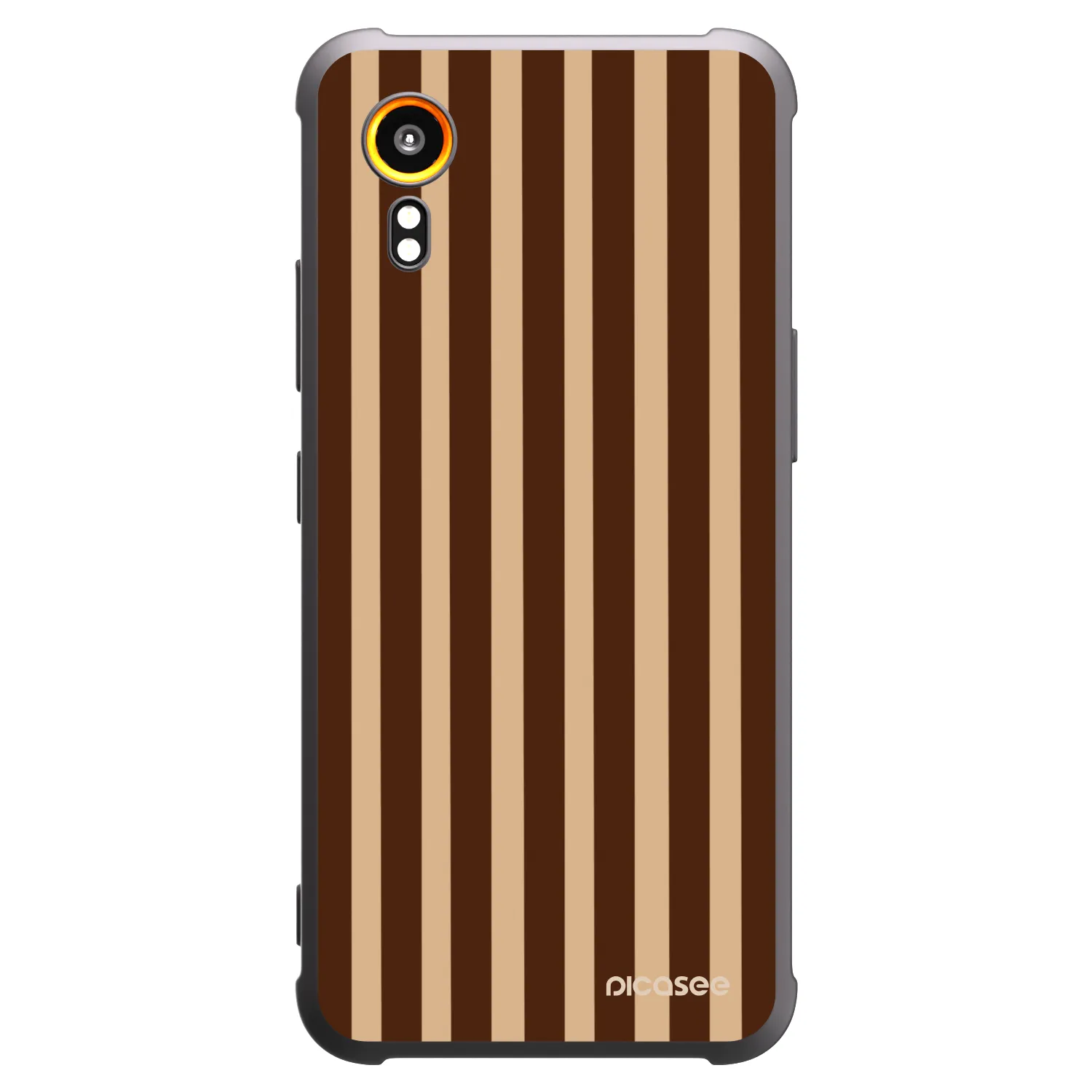 Picasee silikónový čierny obal pre Samsung Galaxy XCover 7 - Brown lines